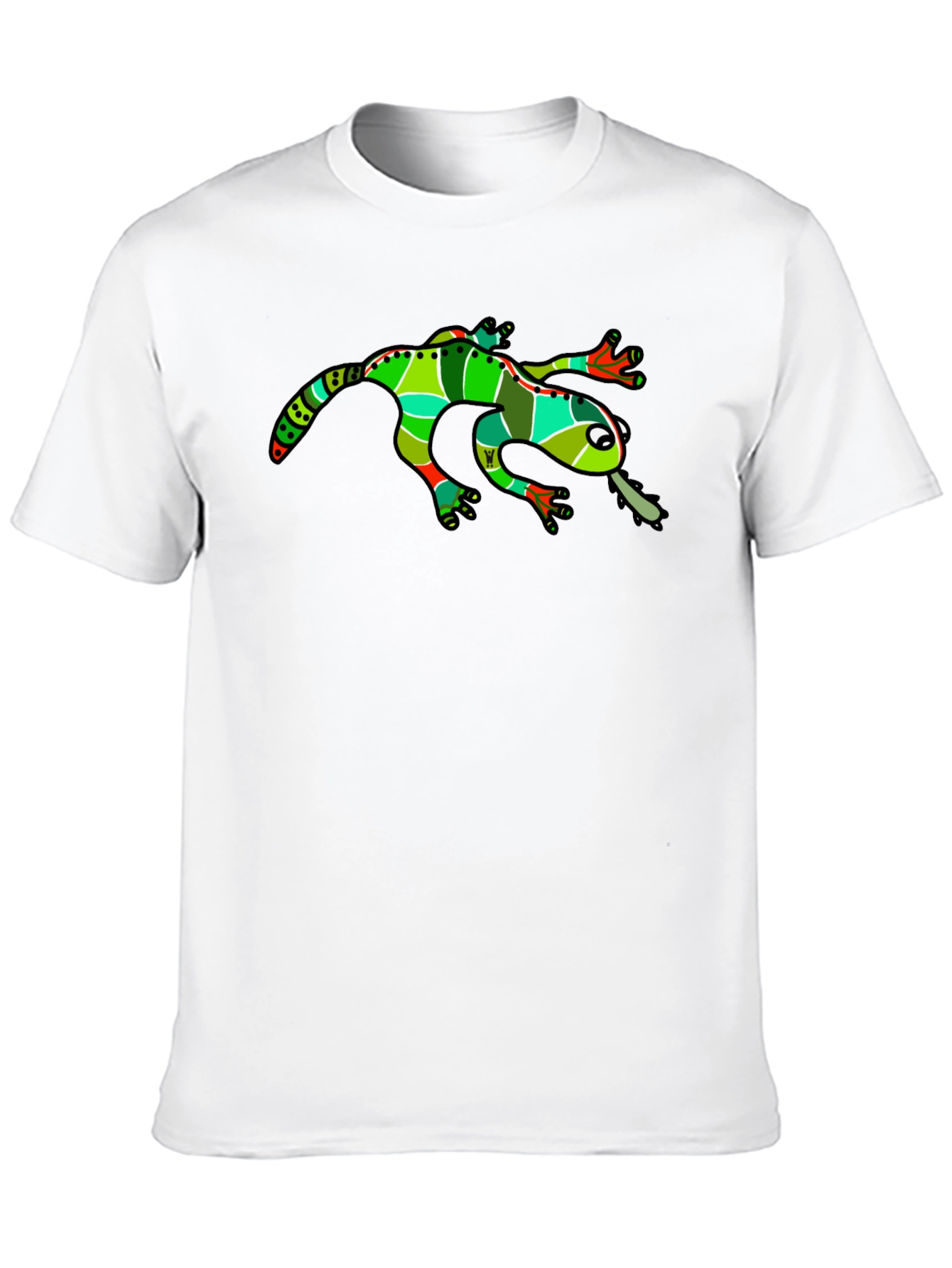 Funky Frog Graphic Tee - Black Cotton T-Shirt