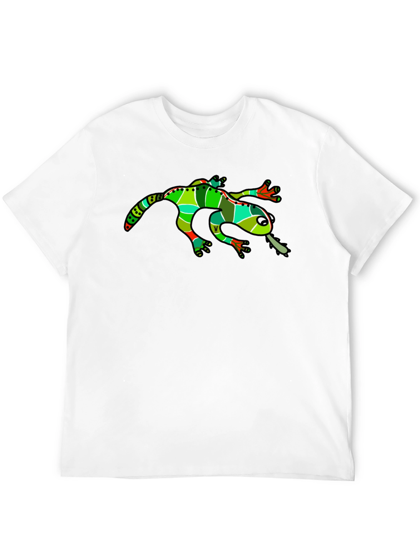 Funky Frog Graphic Tee - Black Cotton T-Shirt