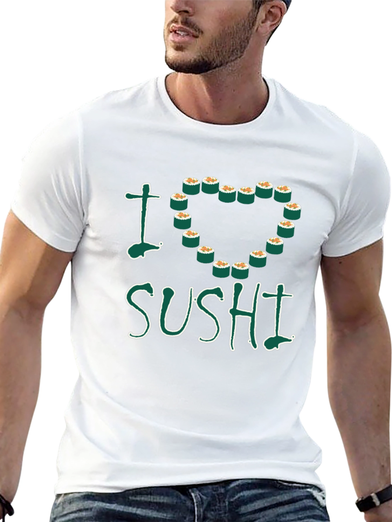 I Heart Sushi T-Shirt - Unisex Crew Neck