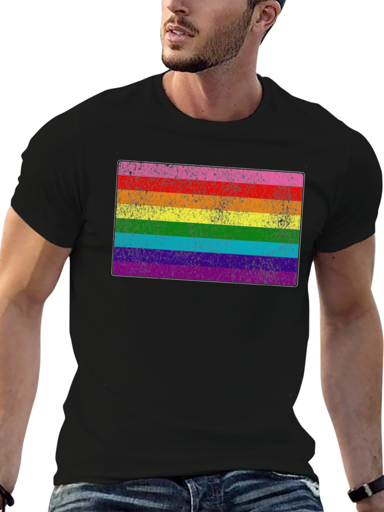 LGBT Pride Flag Black T-Shirt
