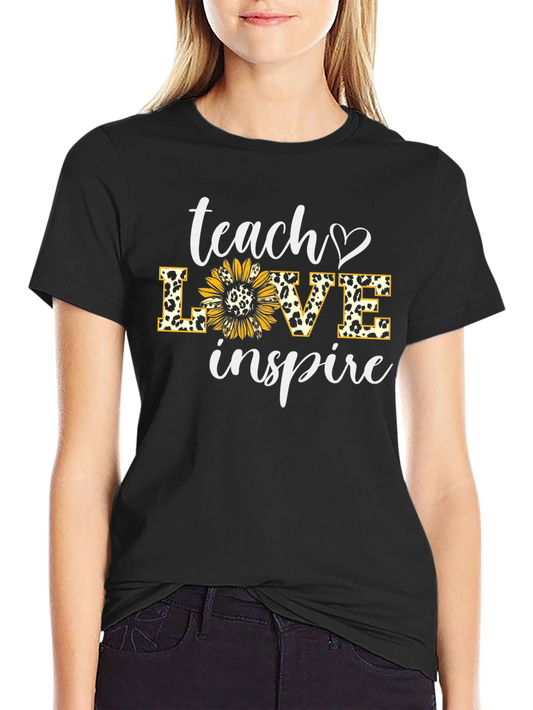 Teach Love Inspire Sunflower Graphic Tee
