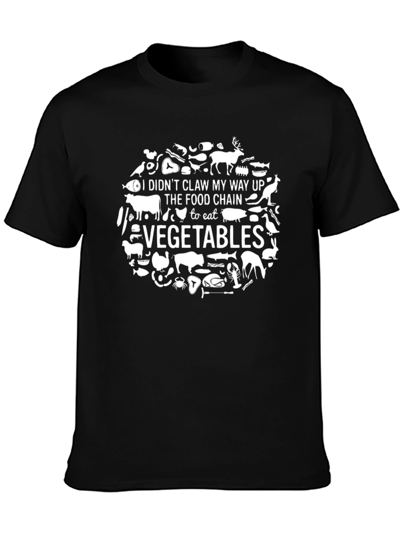 Funny Food Chain T-Shirt - Eat Vegetables!