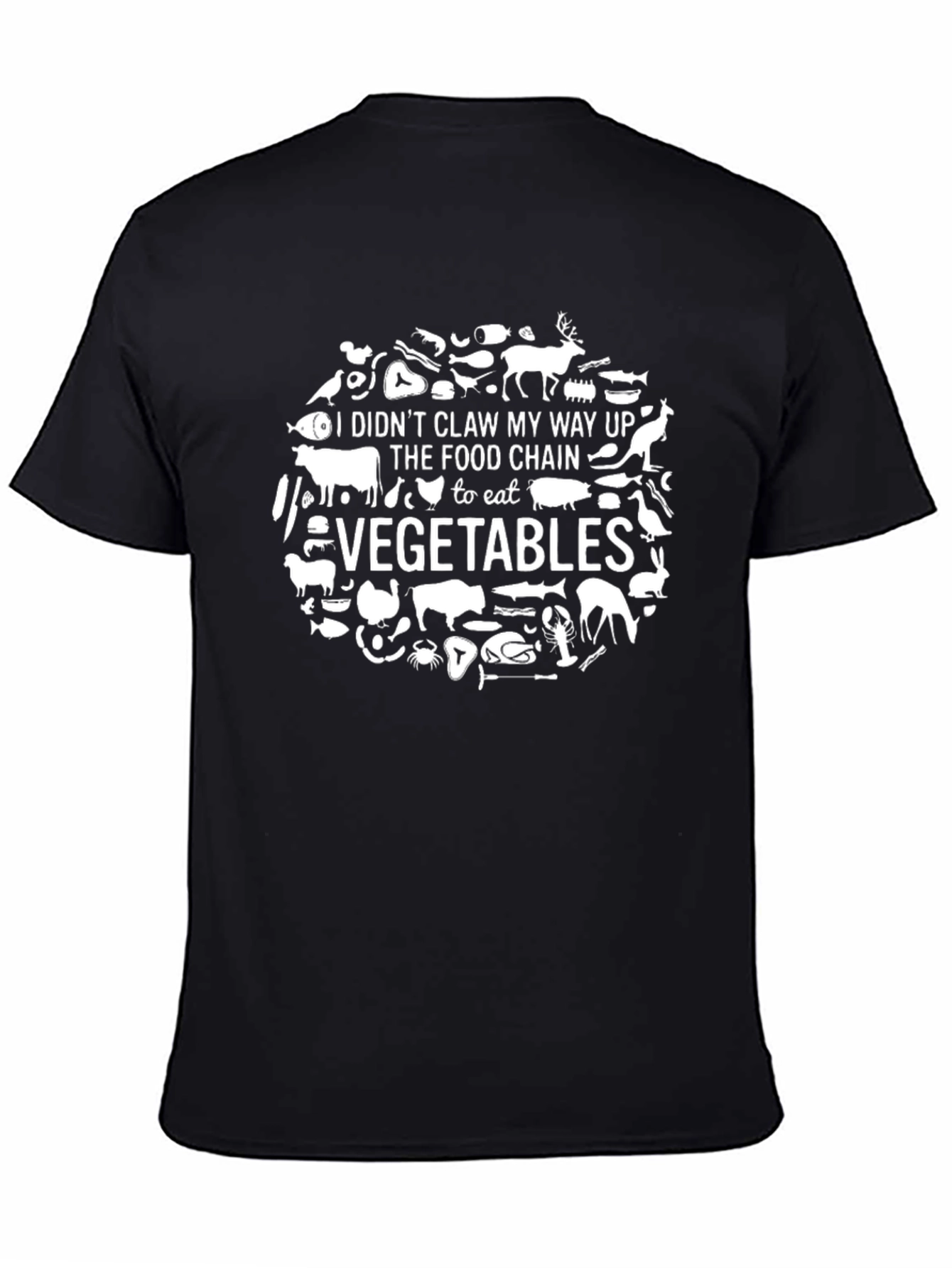 Funny Food Chain T-Shirt - Eat Vegetables!