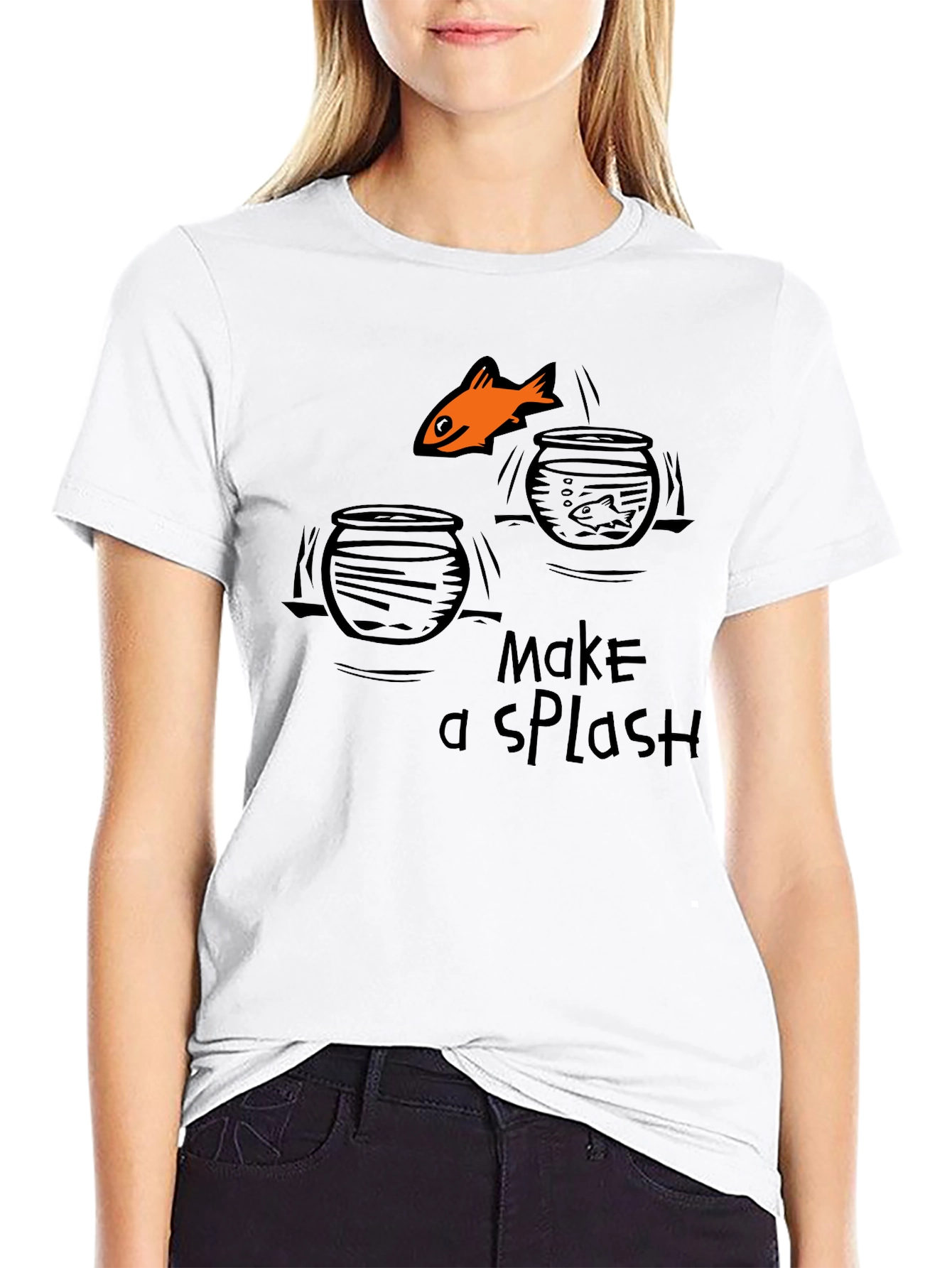 Make a Splash Graphic T-Shirt - Black