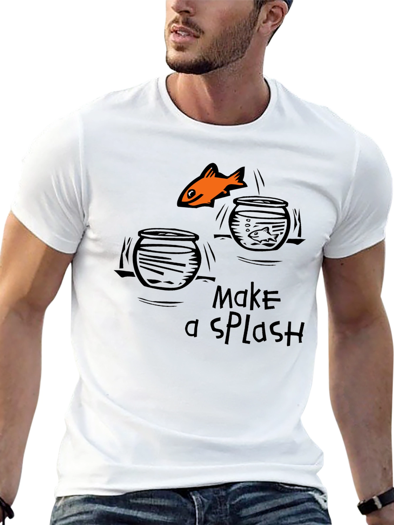 Make a Splash Graphic T-Shirt - Black