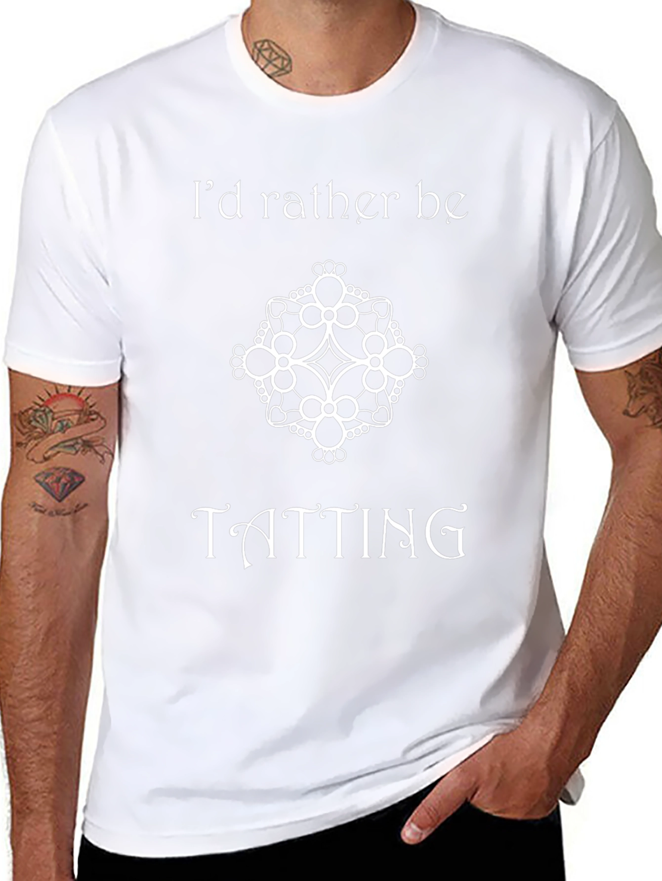 Tatting T-Shirt - Id Rather Be Tatting!