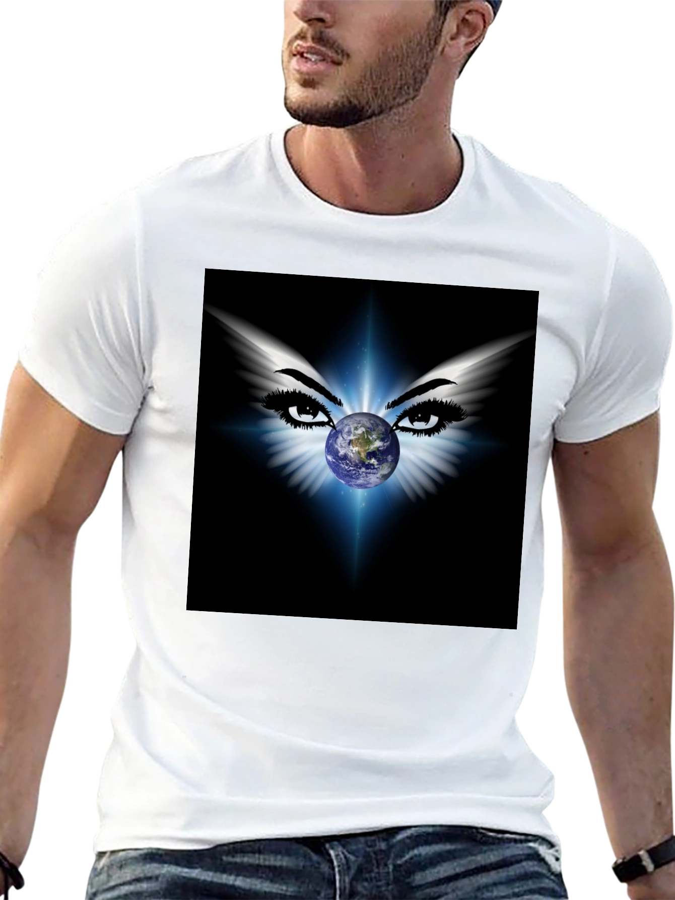 Earth Eyes Graphic Tee - Black