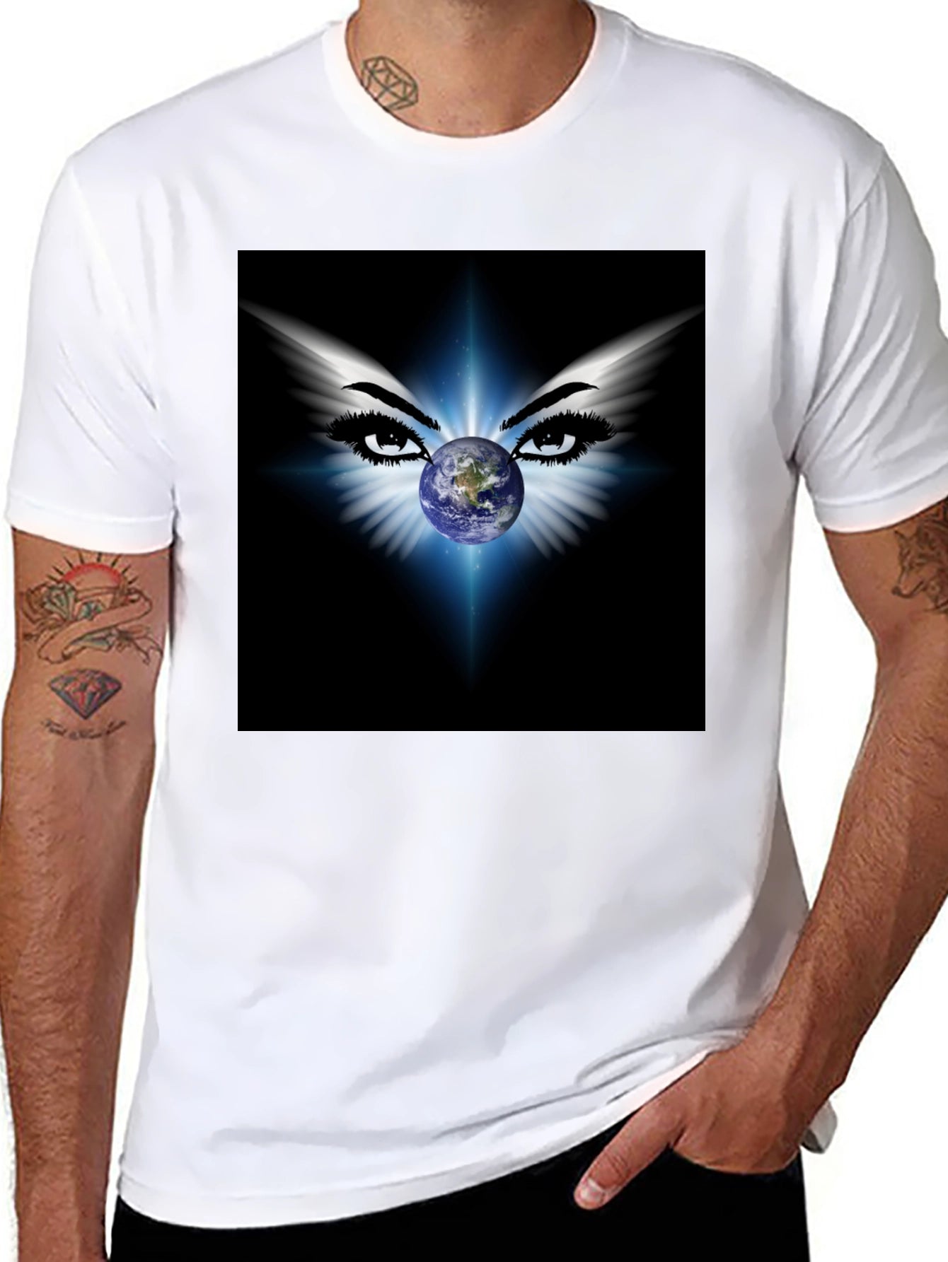 Earth Eyes Graphic Tee - Black