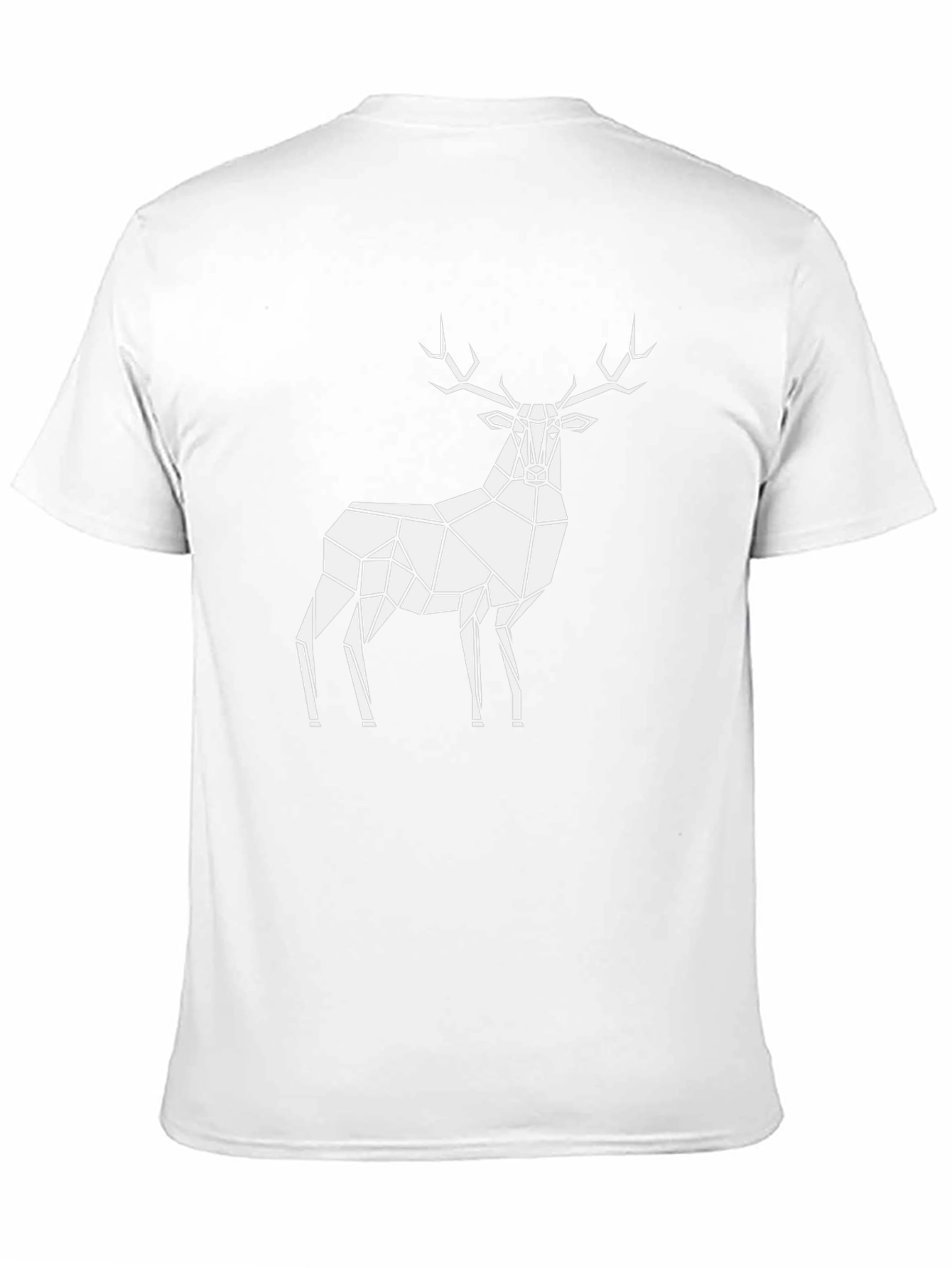 Geometric Deer Graphic T-Shirt - Modern Style