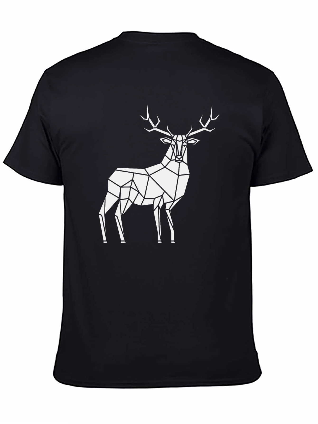 Geometric Deer Graphic T-Shirt - Modern Style