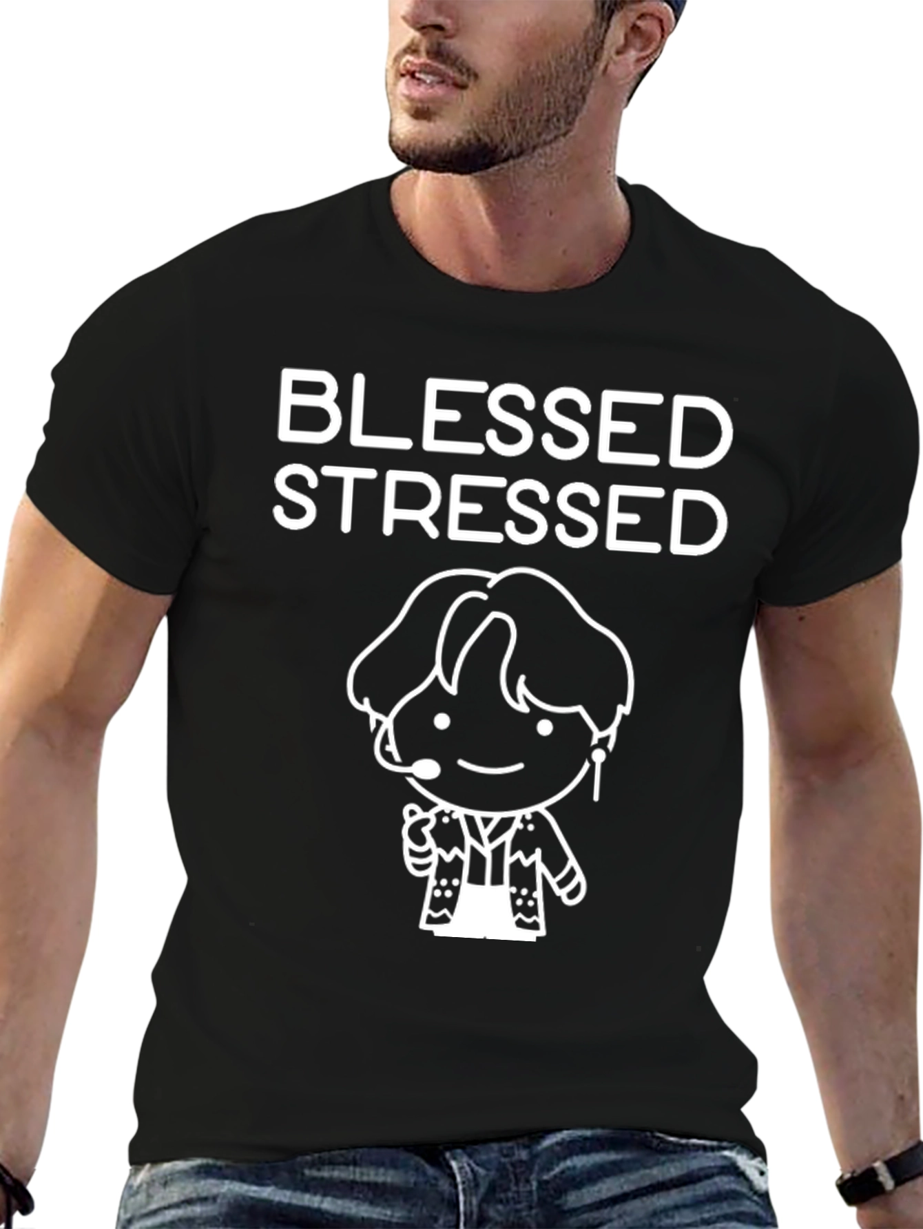 Blessed Stressed Graphic T-Shirt - Unisex Cotton Tee