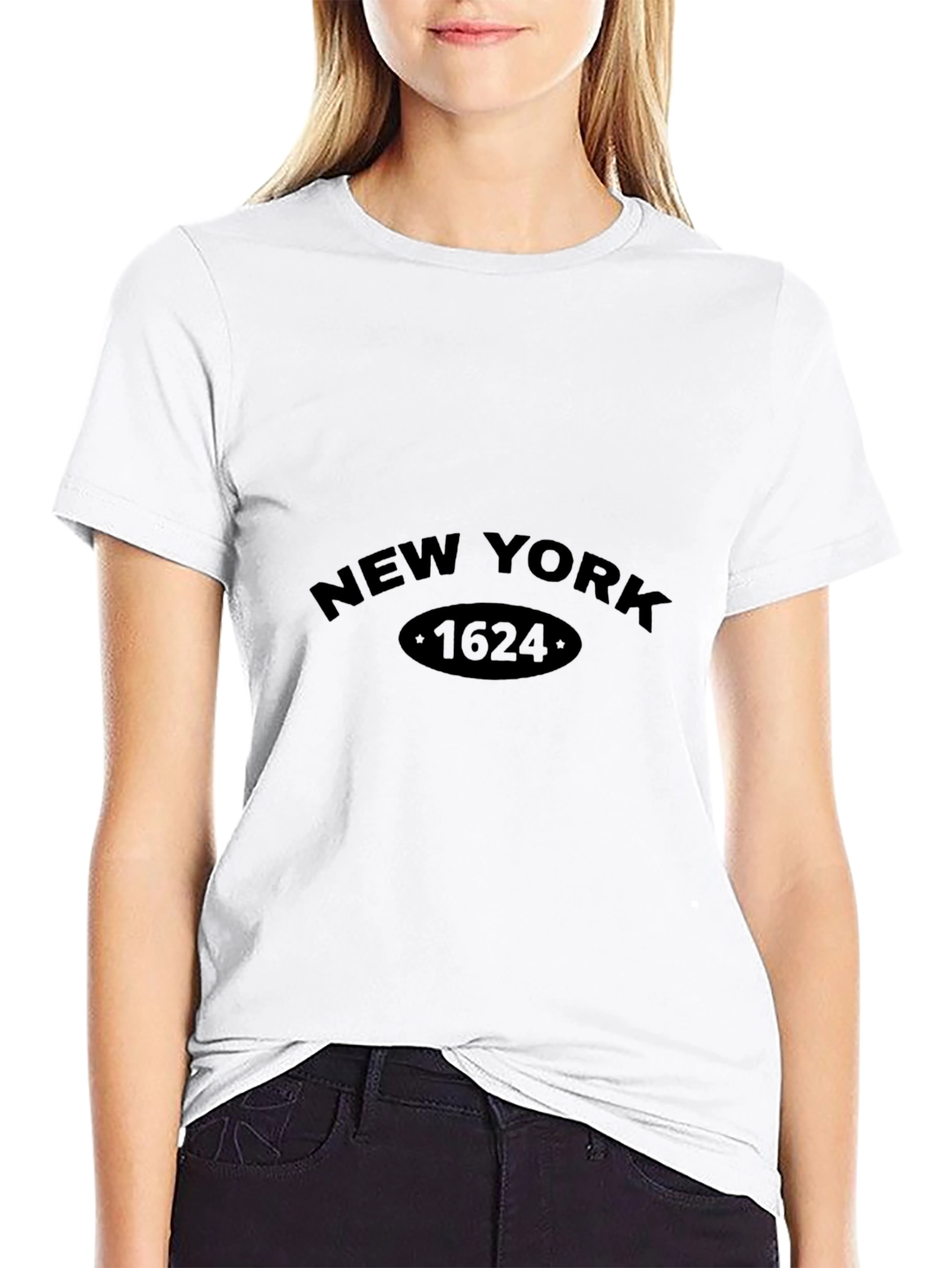 New York 1624 Black Graphic Tee