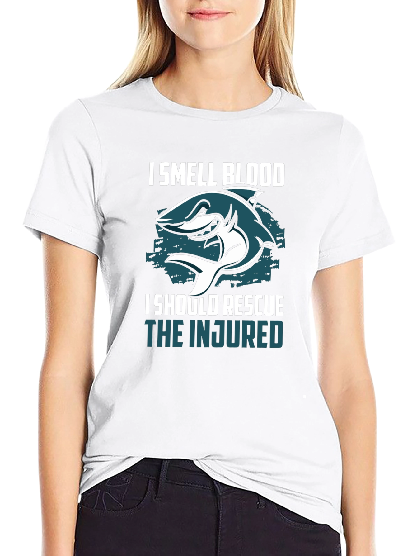 I Smell Blood Rescue Shark Graphic Tee