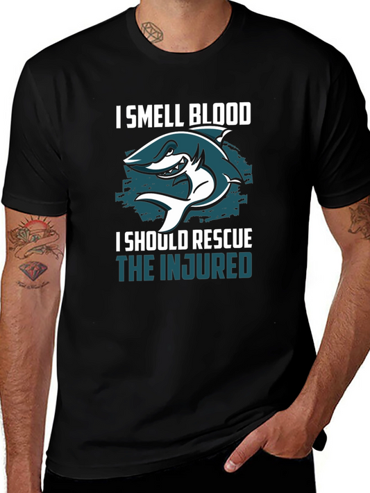 I Smell Blood Rescue Shark Graphic Tee