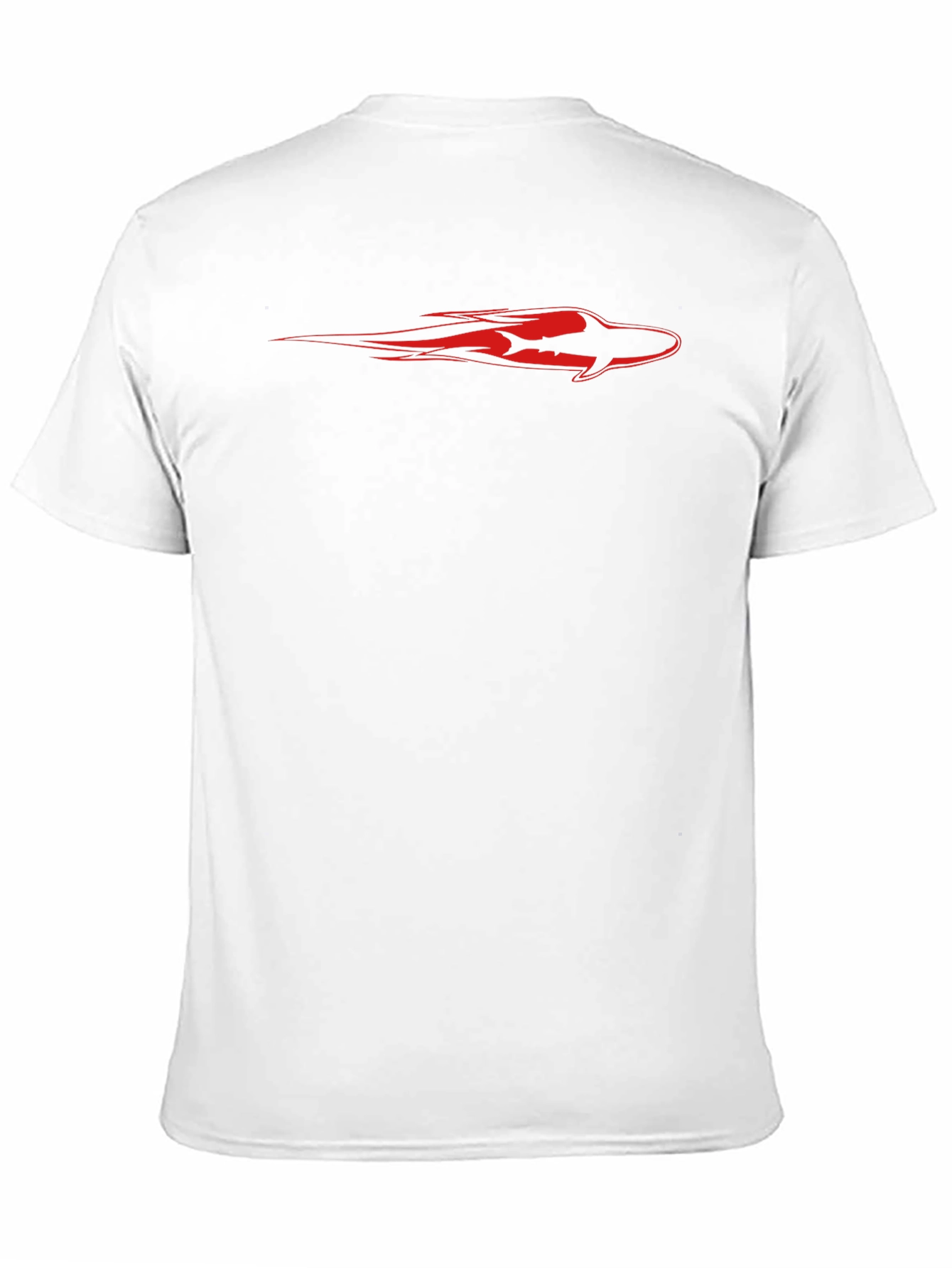 Red Shark Graphic Black T-Shirt