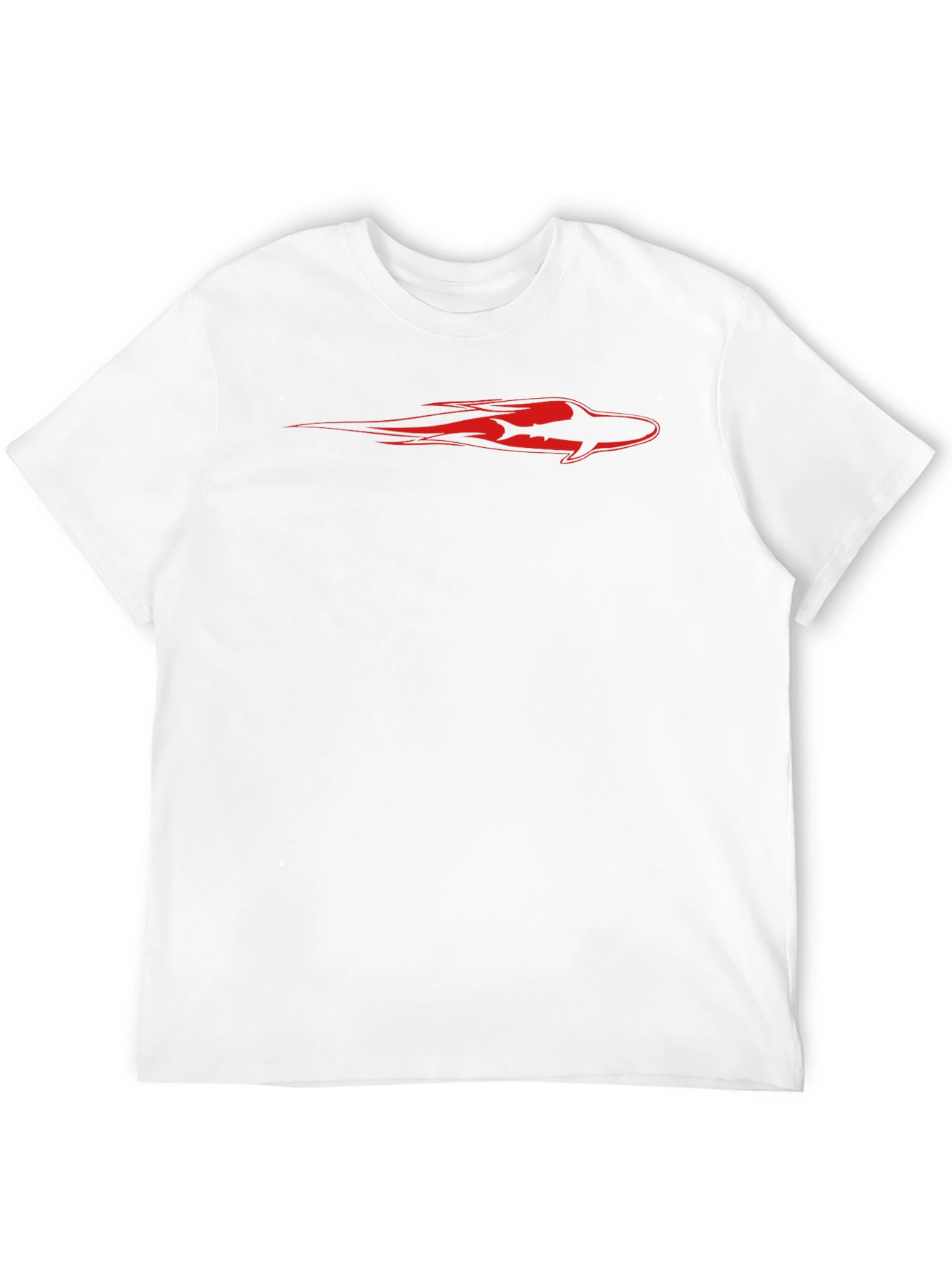 Red Shark Graphic Black T-Shirt