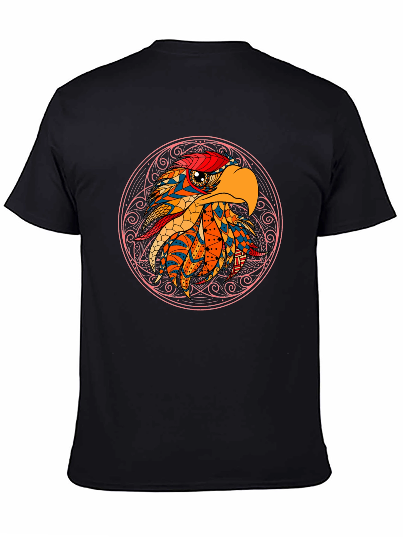 Eagle Mandala Graphic Tee - Black