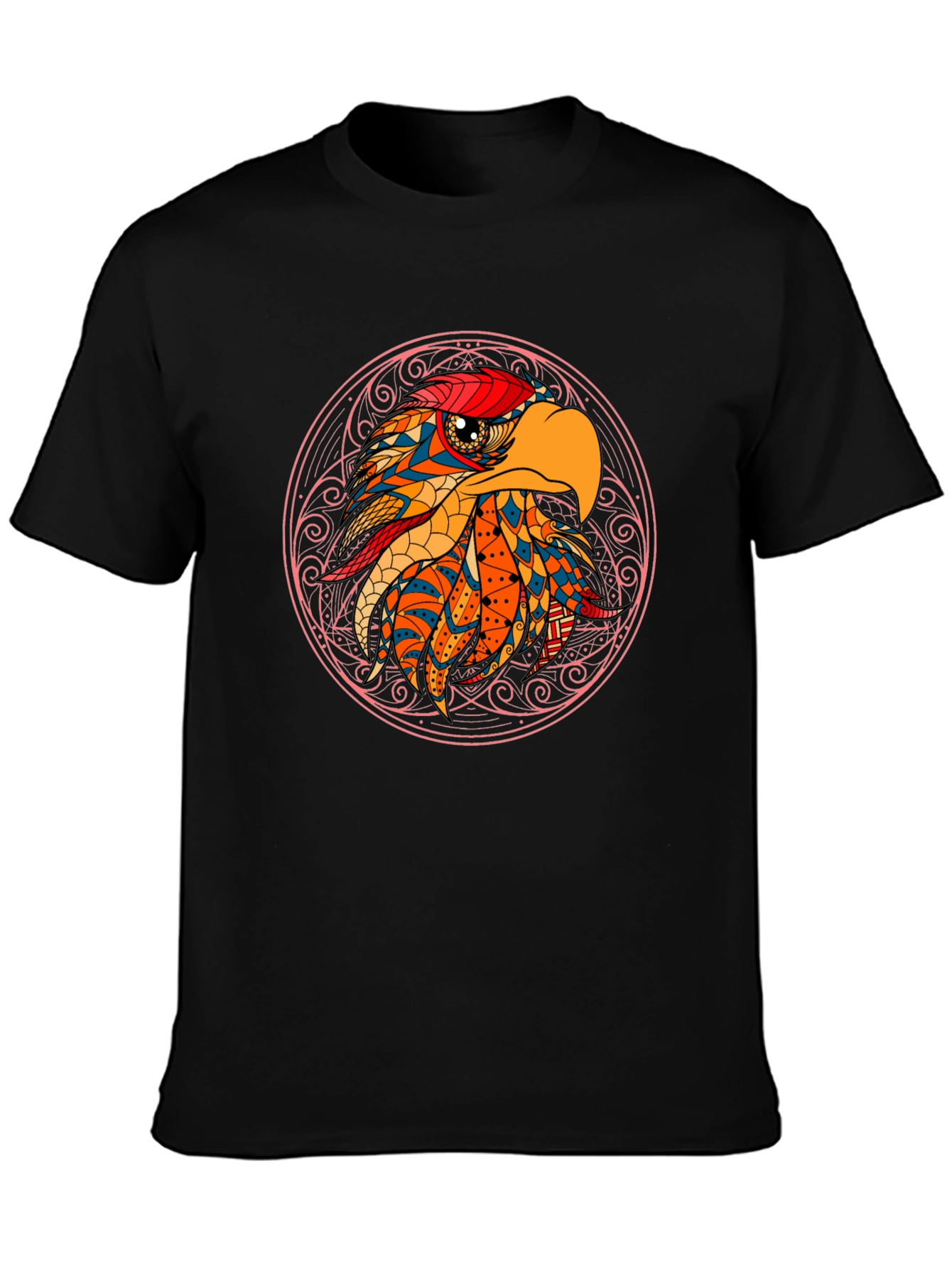 Eagle Mandala Graphic Tee - Black
