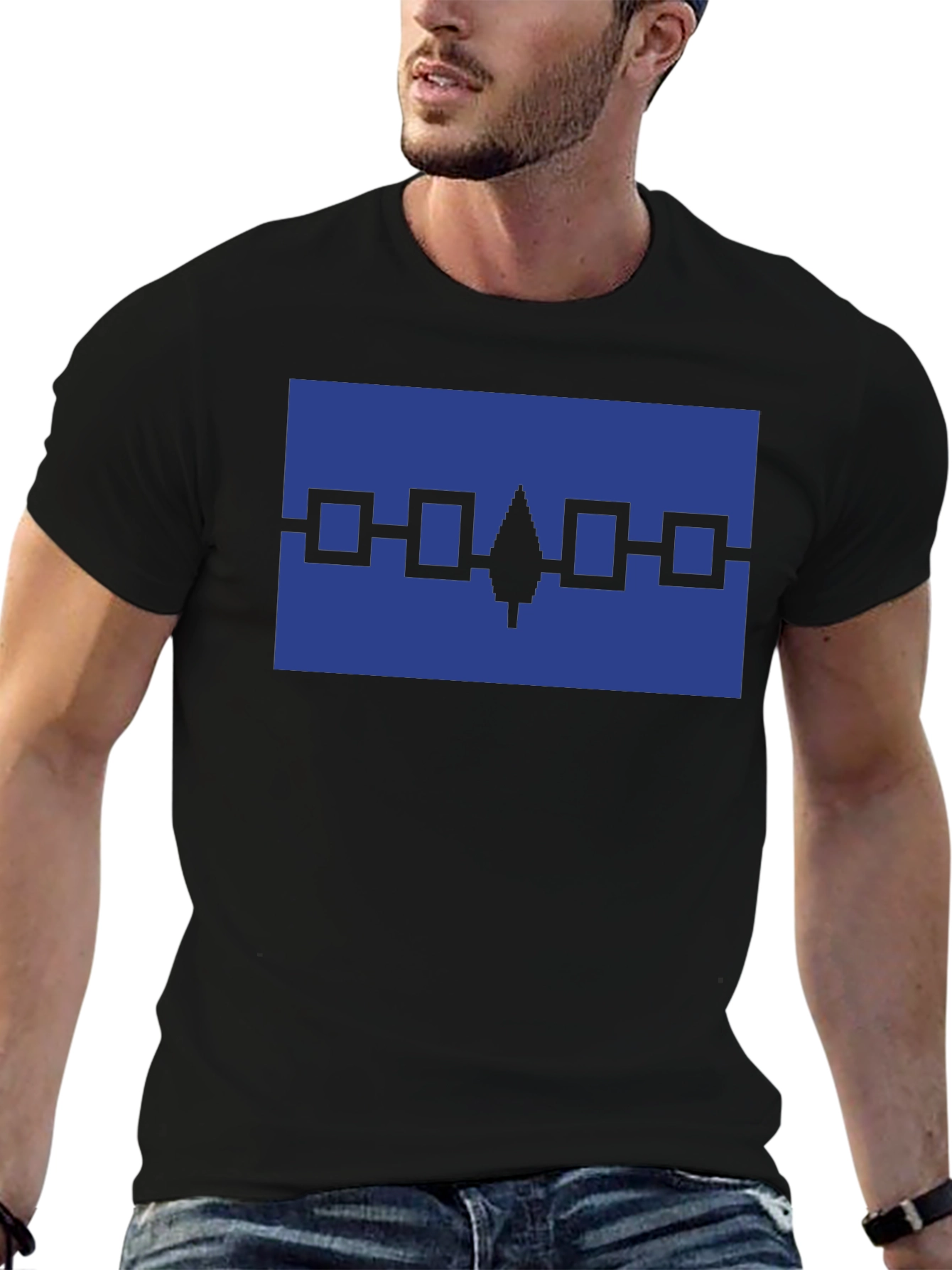 Mohawk Flag Graphic Tee - Black