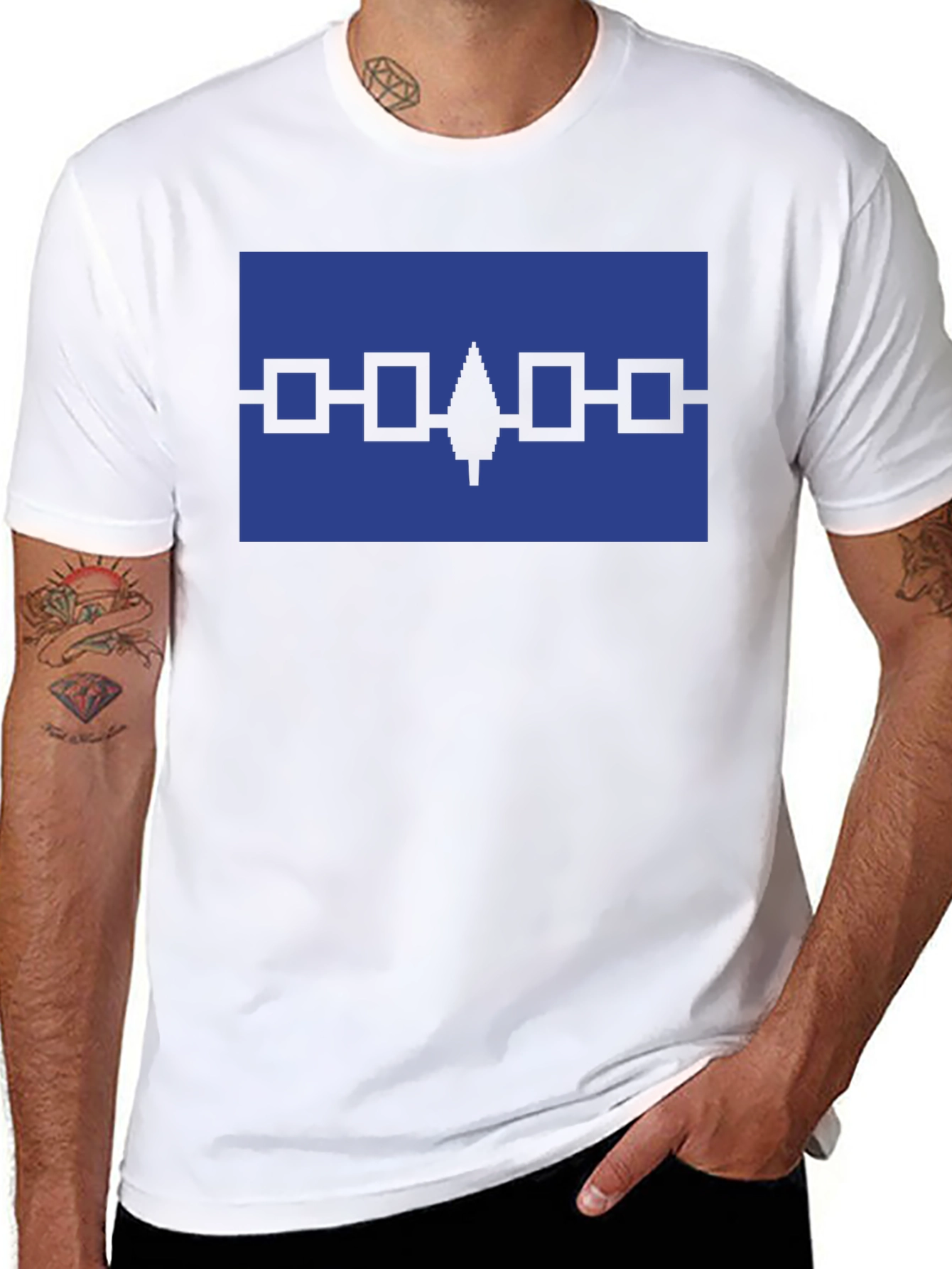 Mohawk Flag Graphic Tee - Black