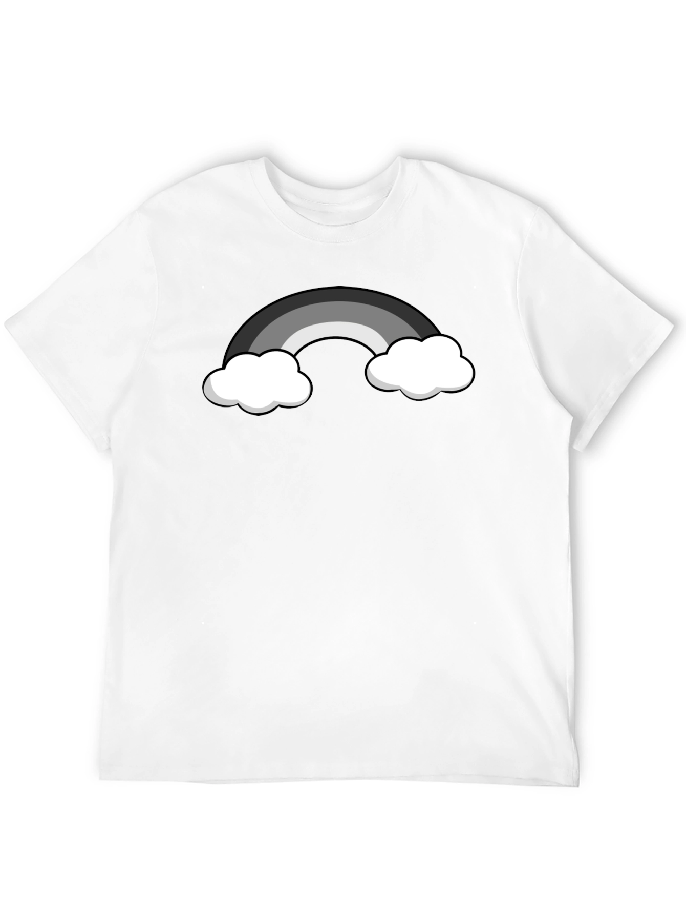 Monochrome Rainbow Graphic T-Shirt