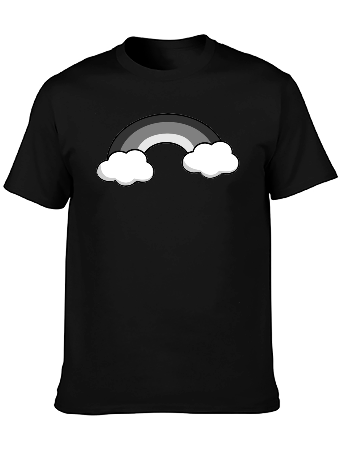Monochrome Rainbow Graphic T-Shirt