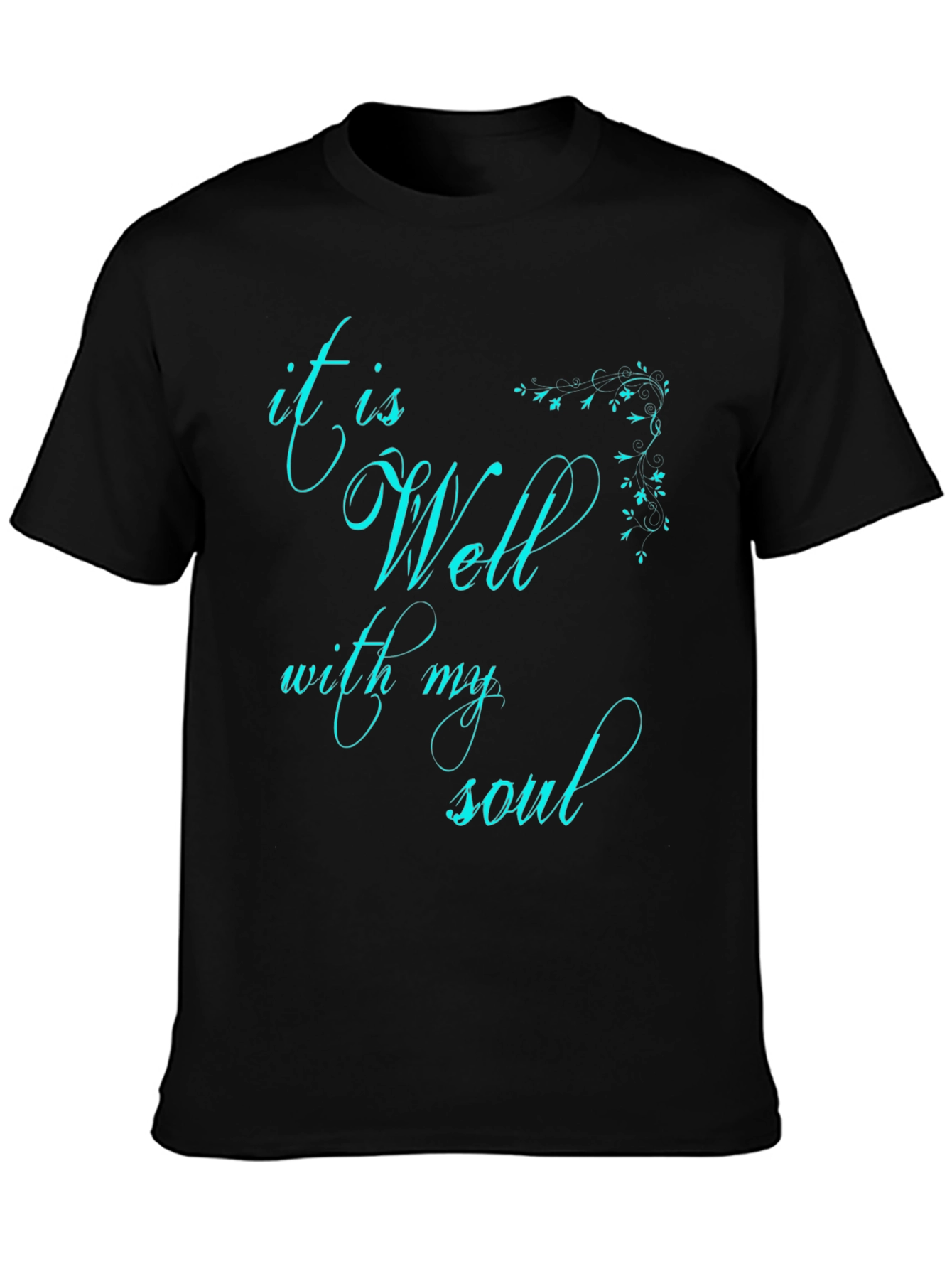 It Is Well With My Soul Black Graphic Tee