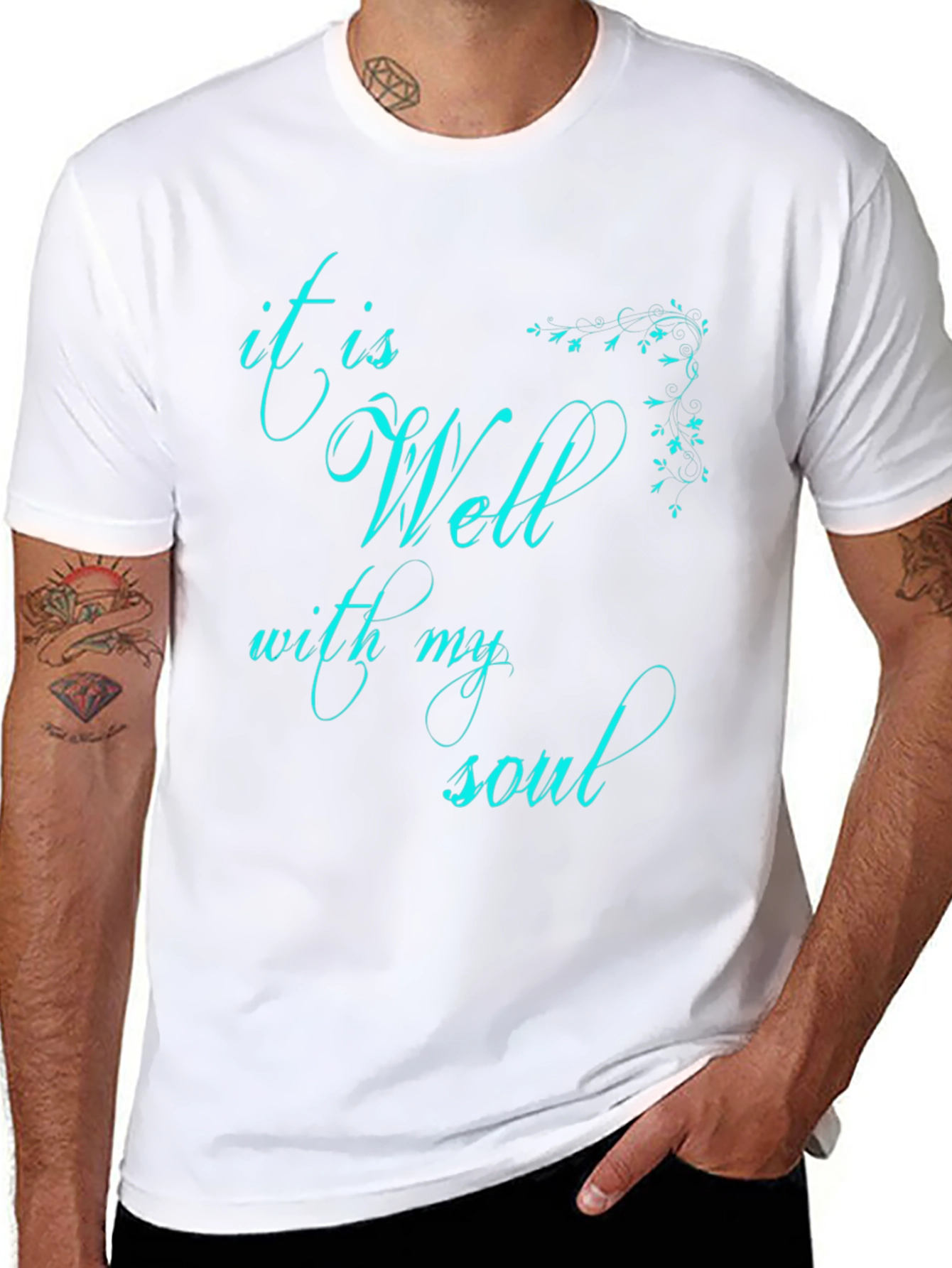 It Is Well With My Soul Black Graphic Tee