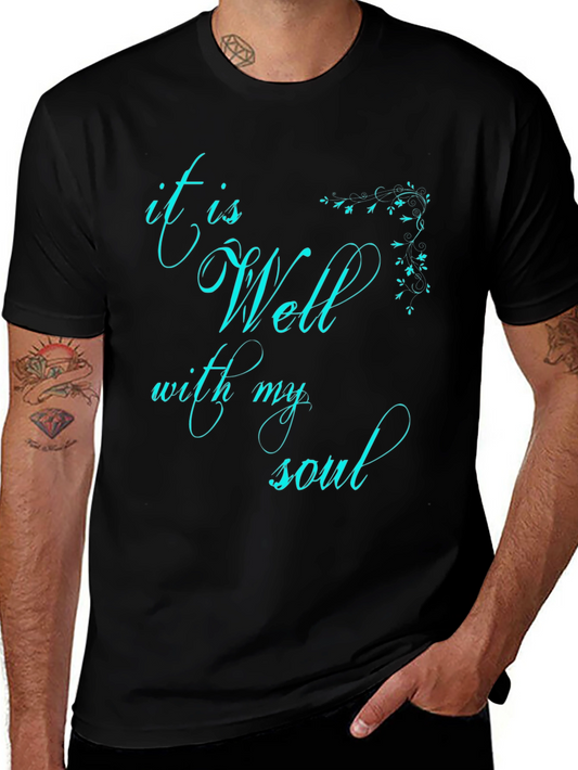 It Is Well With My Soul Black Graphic Tee