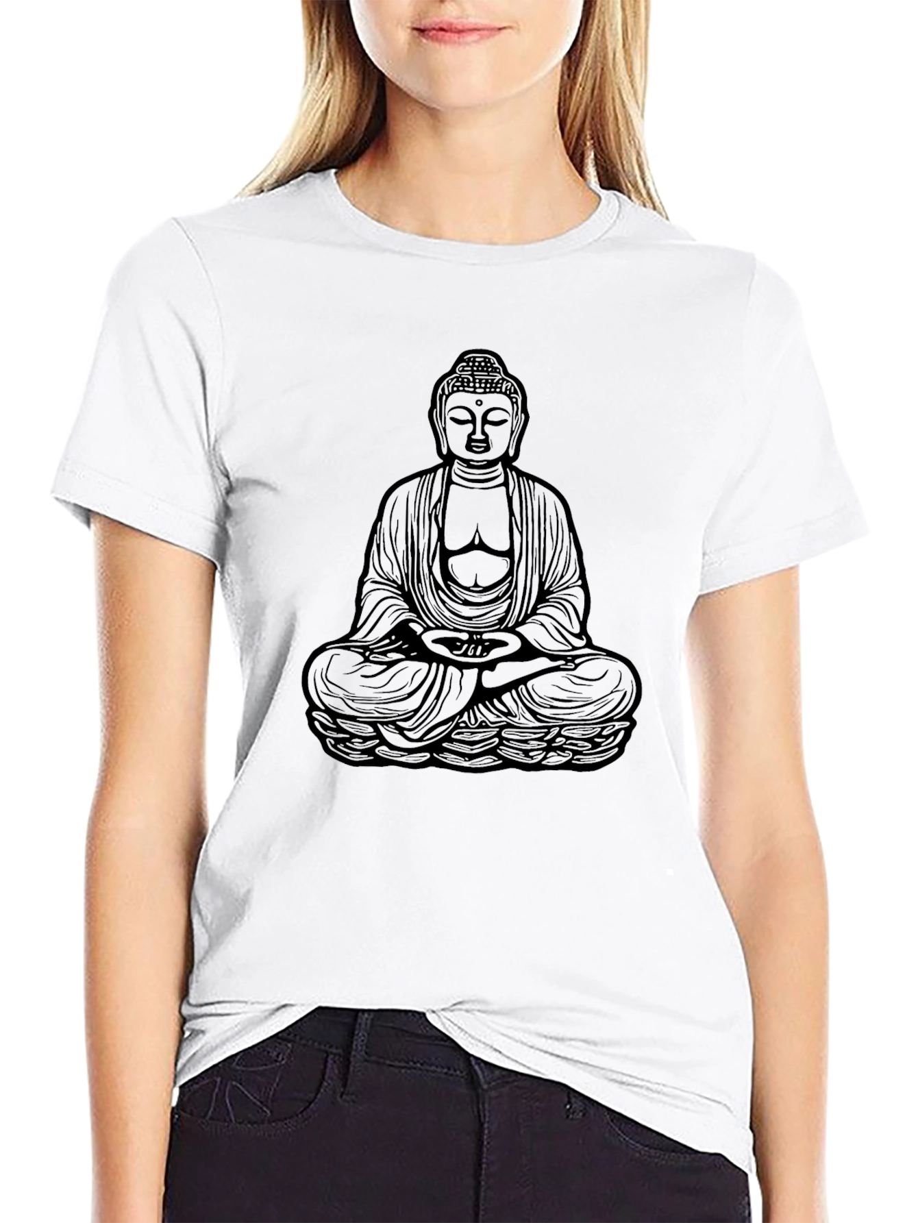 Buddha Graphic Black T-Shirt