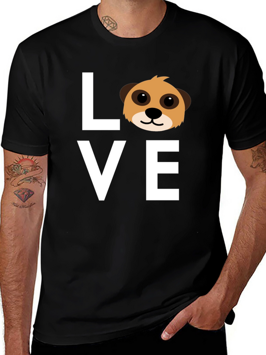 Love Meerkat Graphic Tee - Black Short Sleeve Shirt
