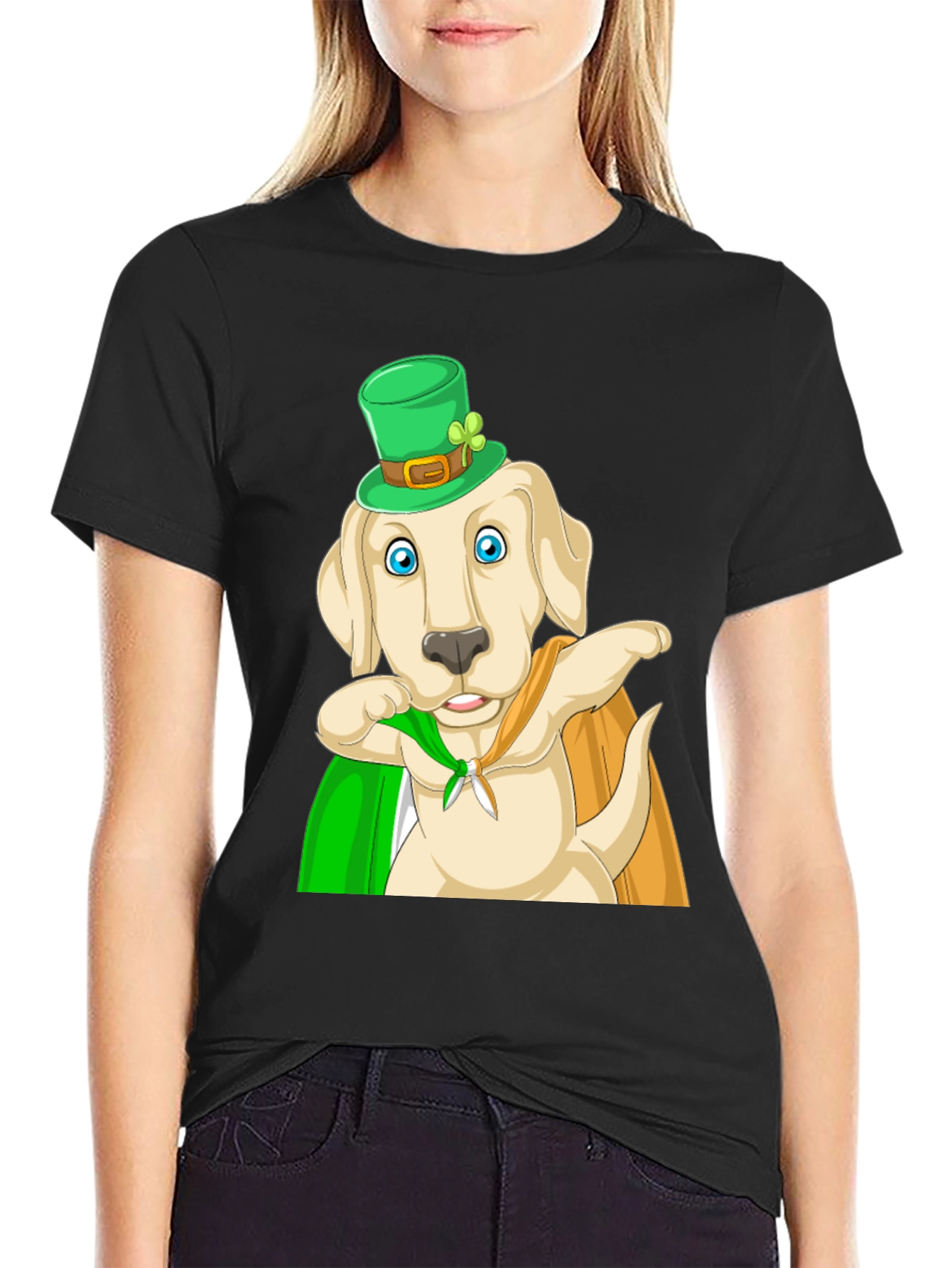St. Patricks Day Dog Graphic Tee - Lucky Pup