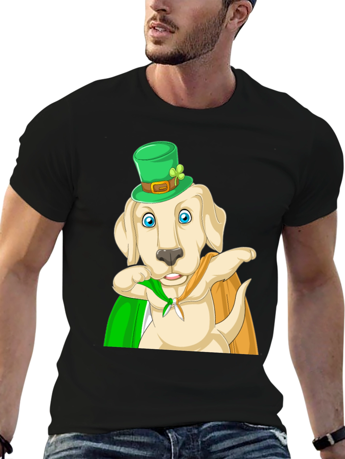 St. Patricks Day Dog Graphic Tee - Lucky Pup