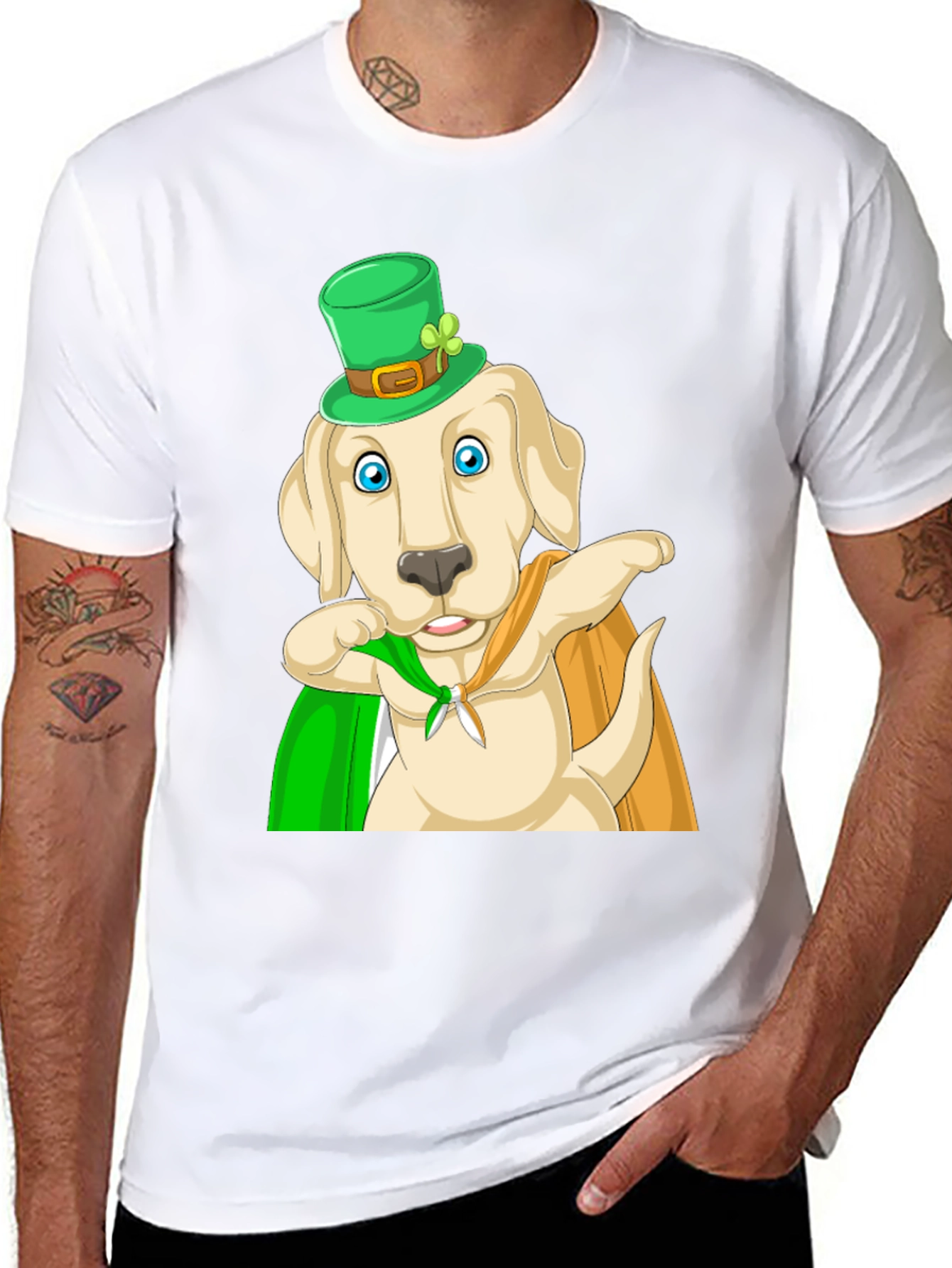 St. Patricks Day Dog Graphic Tee - Lucky Pup