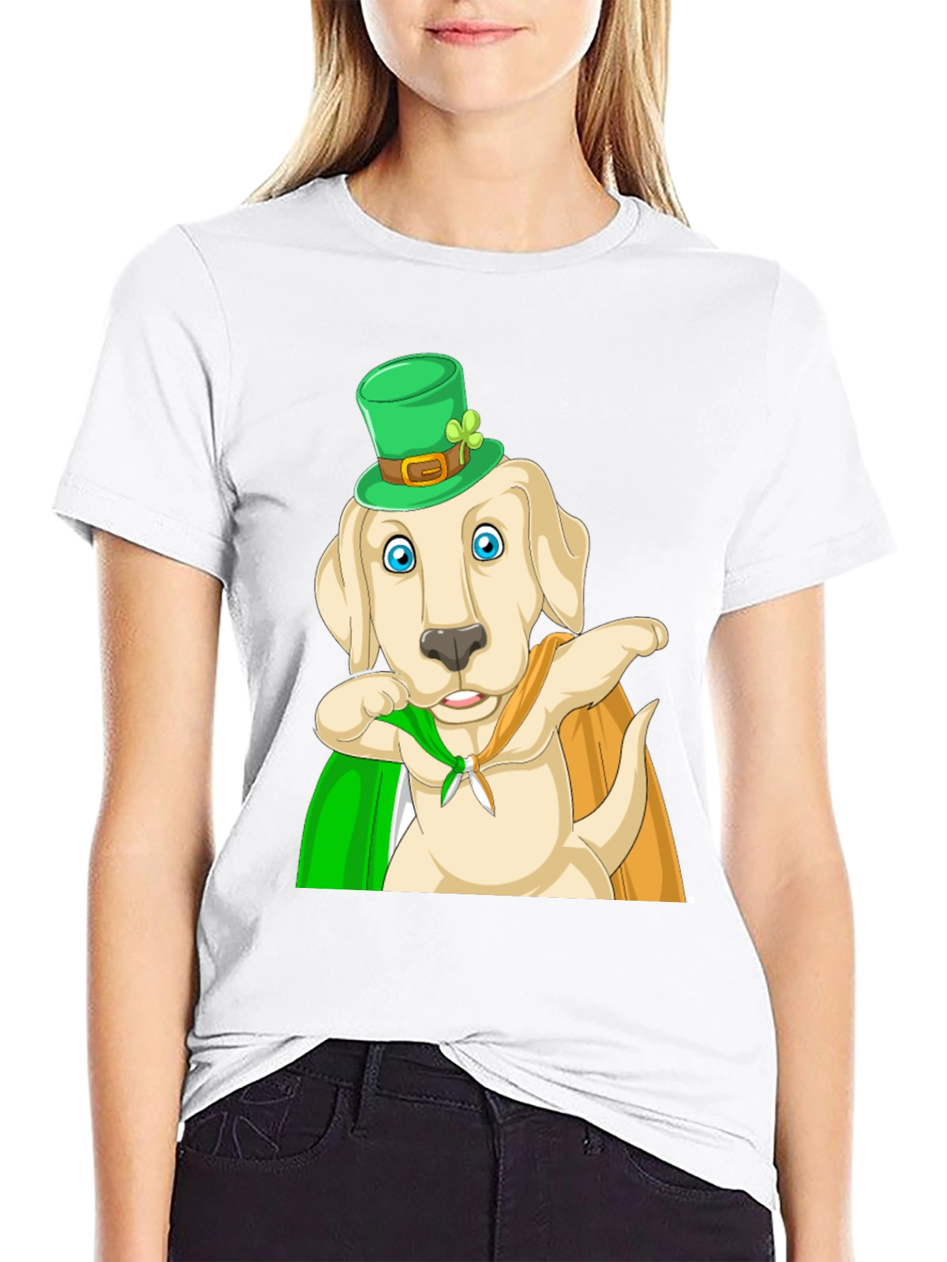 St. Patricks Day Dog Graphic Tee - Lucky Pup