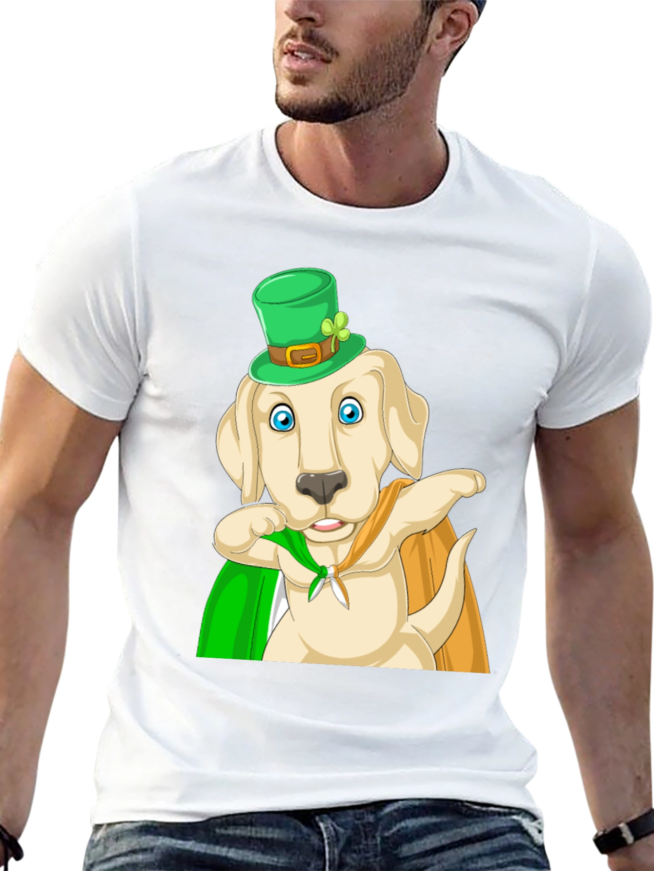 St. Patricks Day Dog Graphic Tee - Lucky Pup