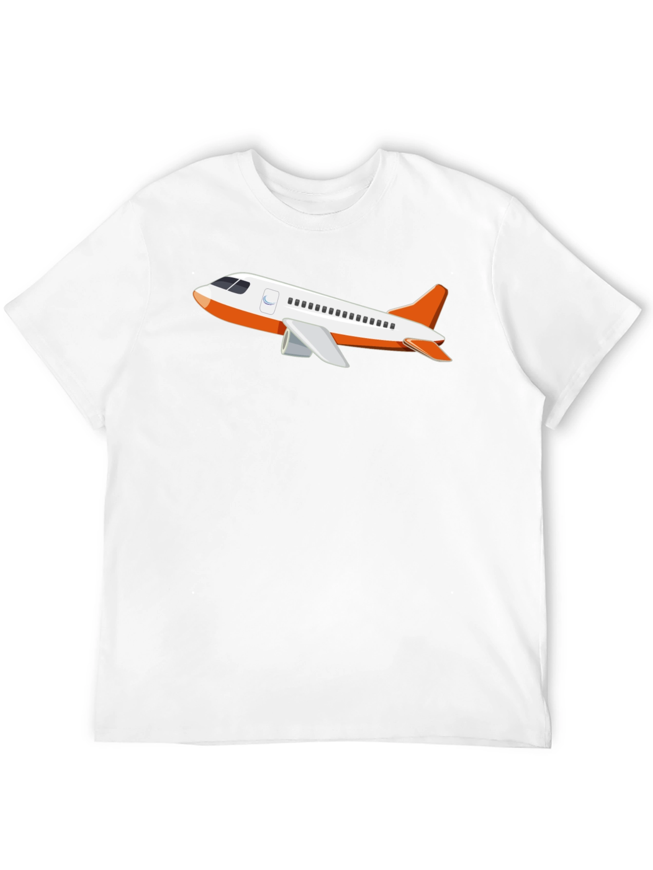 Airplane Graphic T-Shirt - Black Crew Neck Tee