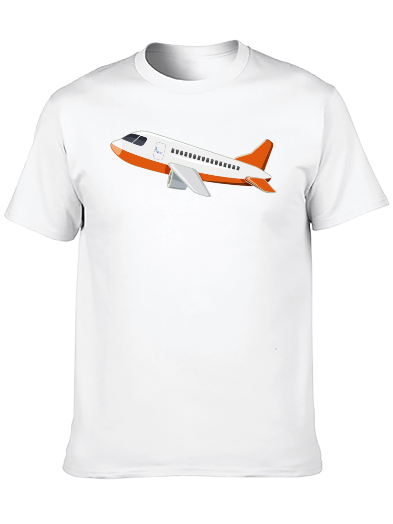 Airplane Graphic T-Shirt - Black Crew Neck Tee