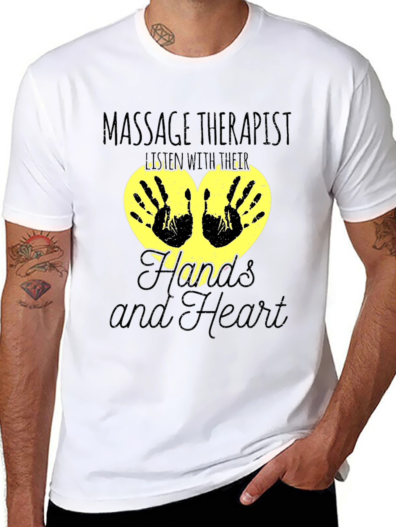 Massage Therapist Hands and Heart T-Shirt