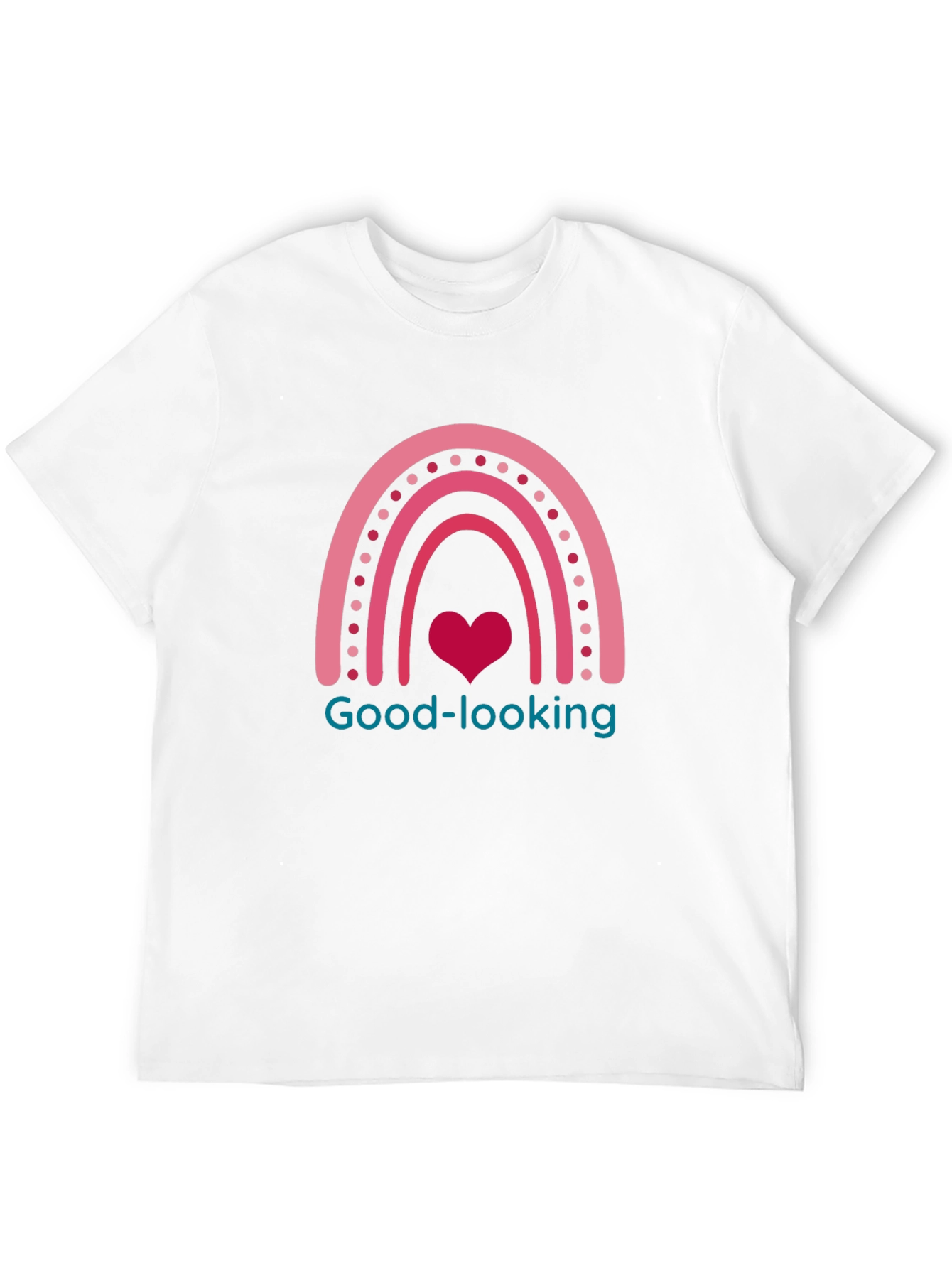 Good-looking Rainbow Heart Black T-Shirt