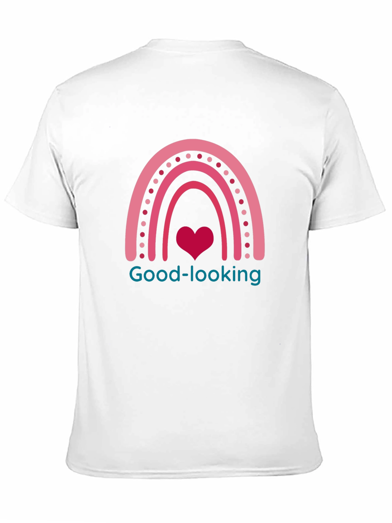 Good-looking Rainbow Heart Black T-Shirt