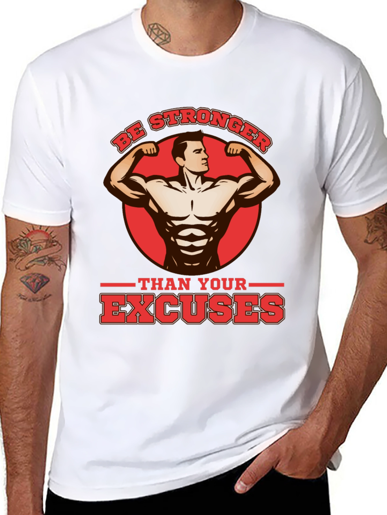 Be Stronger Than Your Excuses Black T-Shirt