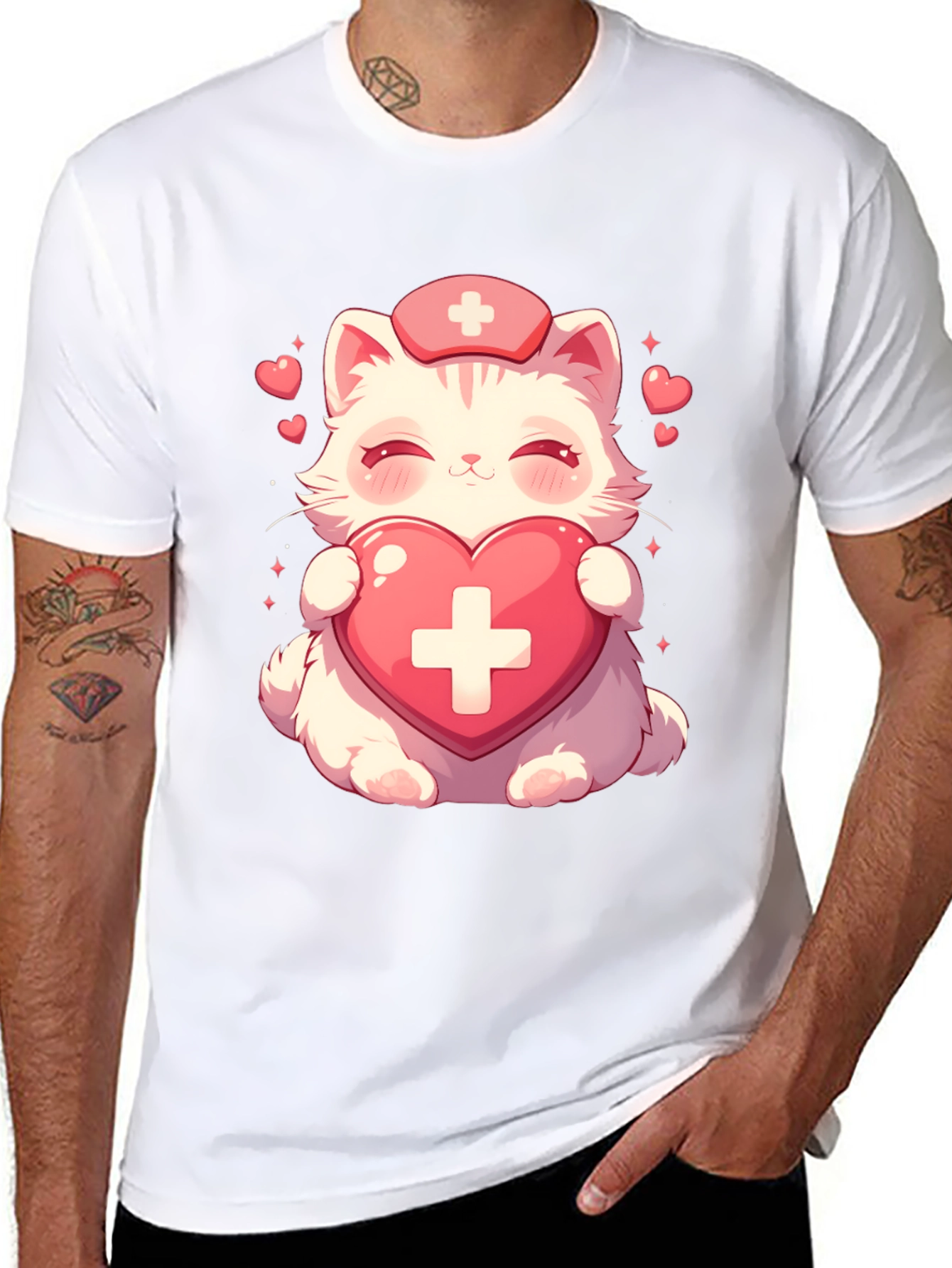 Cute Kawaii Nurse Cat T-Shirt