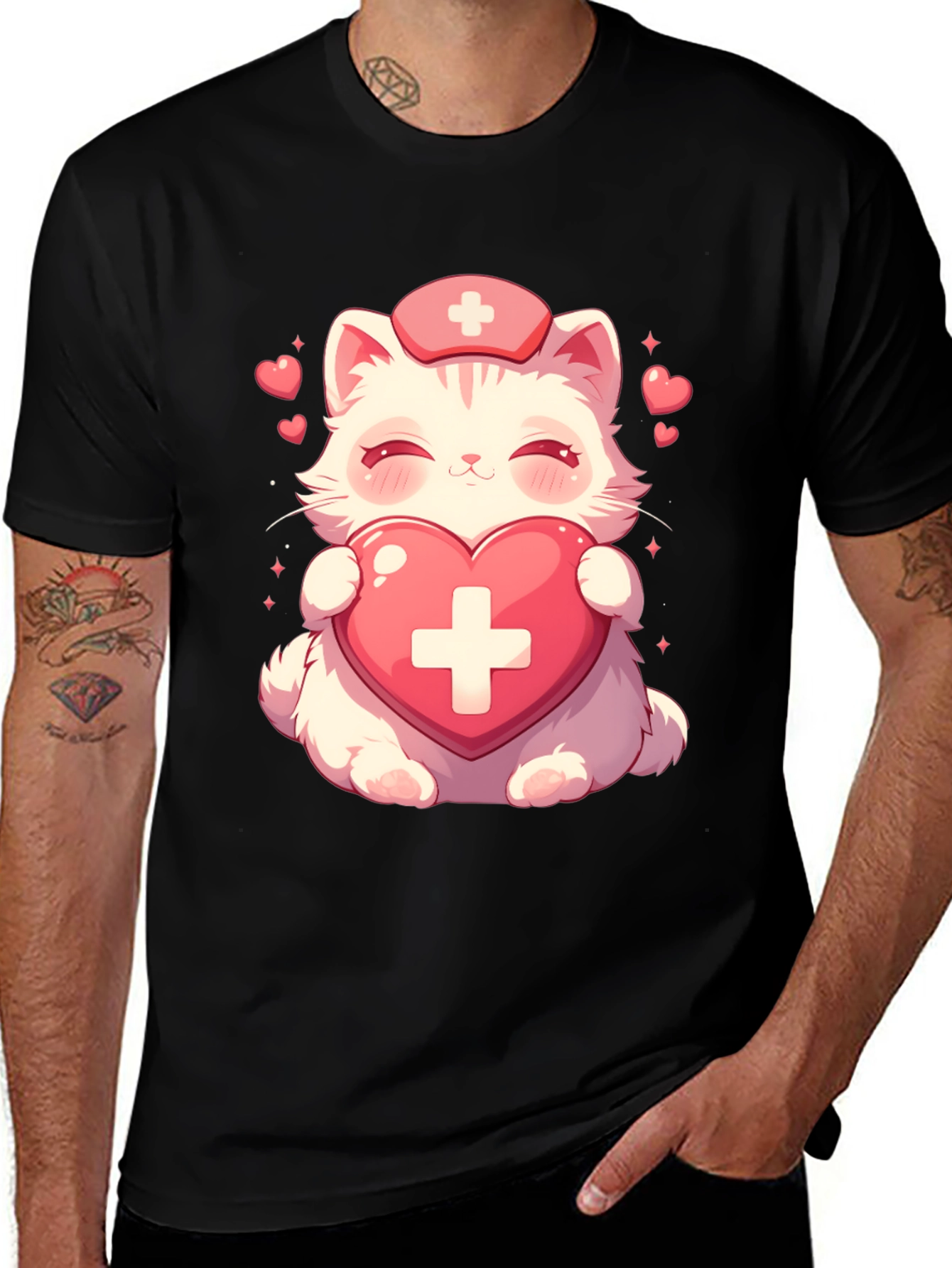 Cute Kawaii Nurse Cat T-Shirt