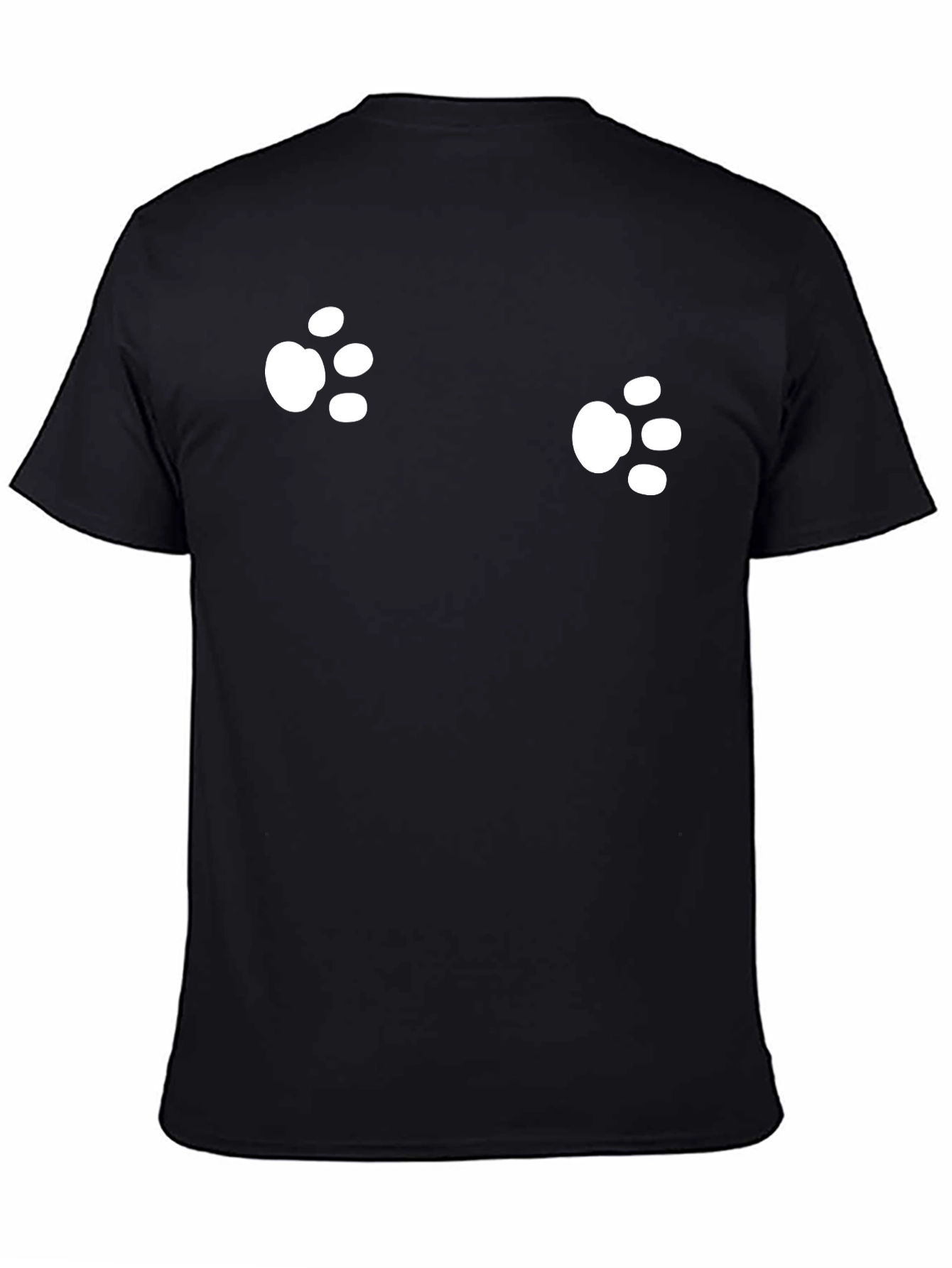 Mens Black Paw Print T-Shirt