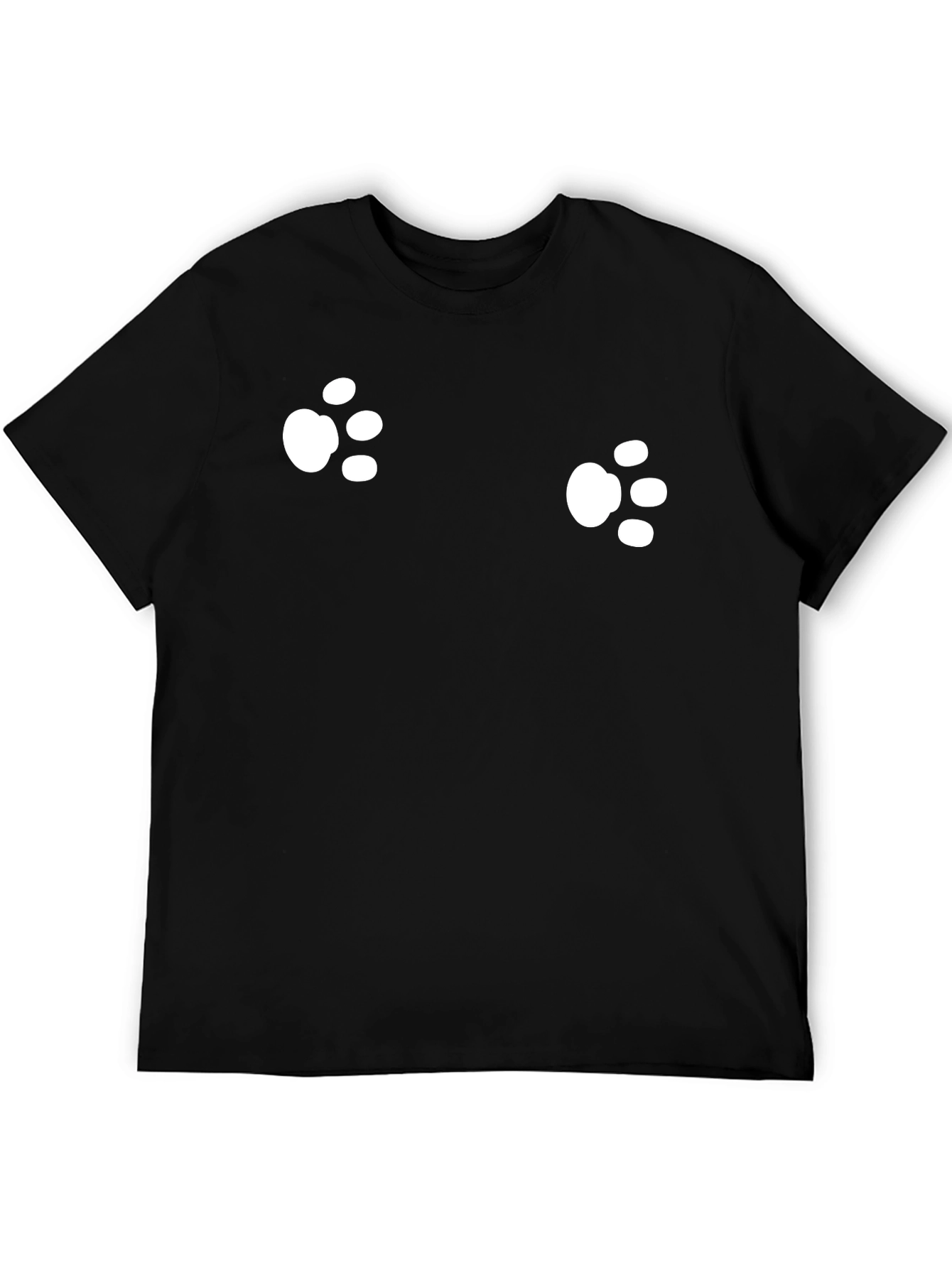 Mens Black Paw Print T-Shirt