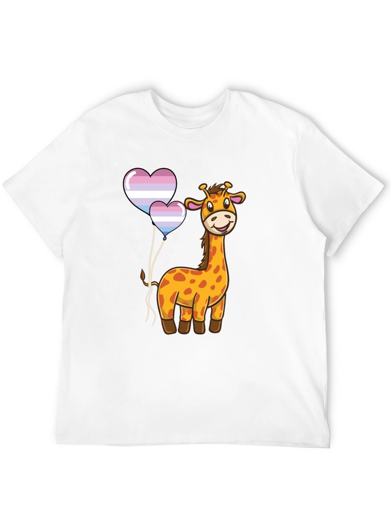 Giraffe & Trans Pride Balloons Graphic Tee