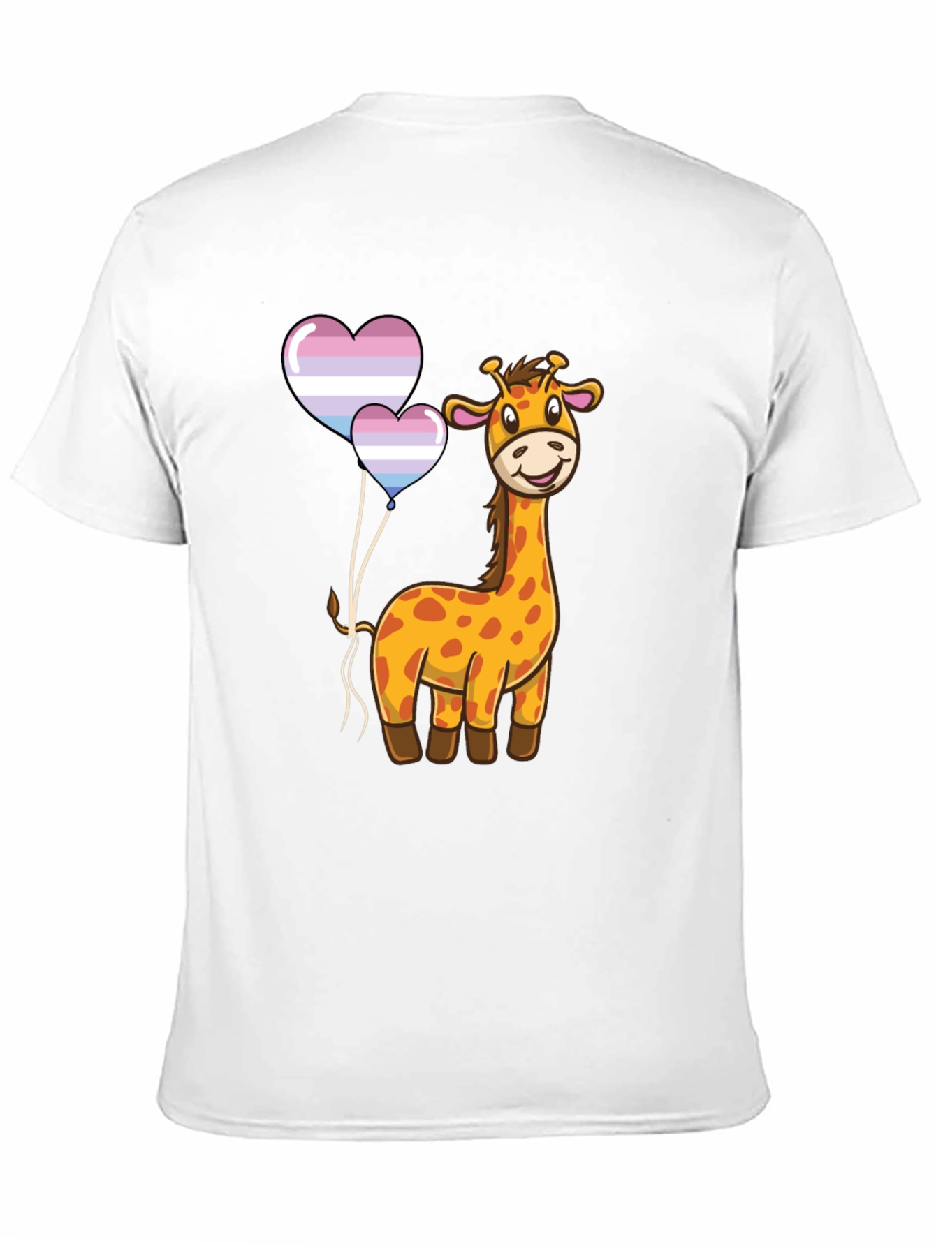 Giraffe & Trans Pride Balloons Graphic Tee