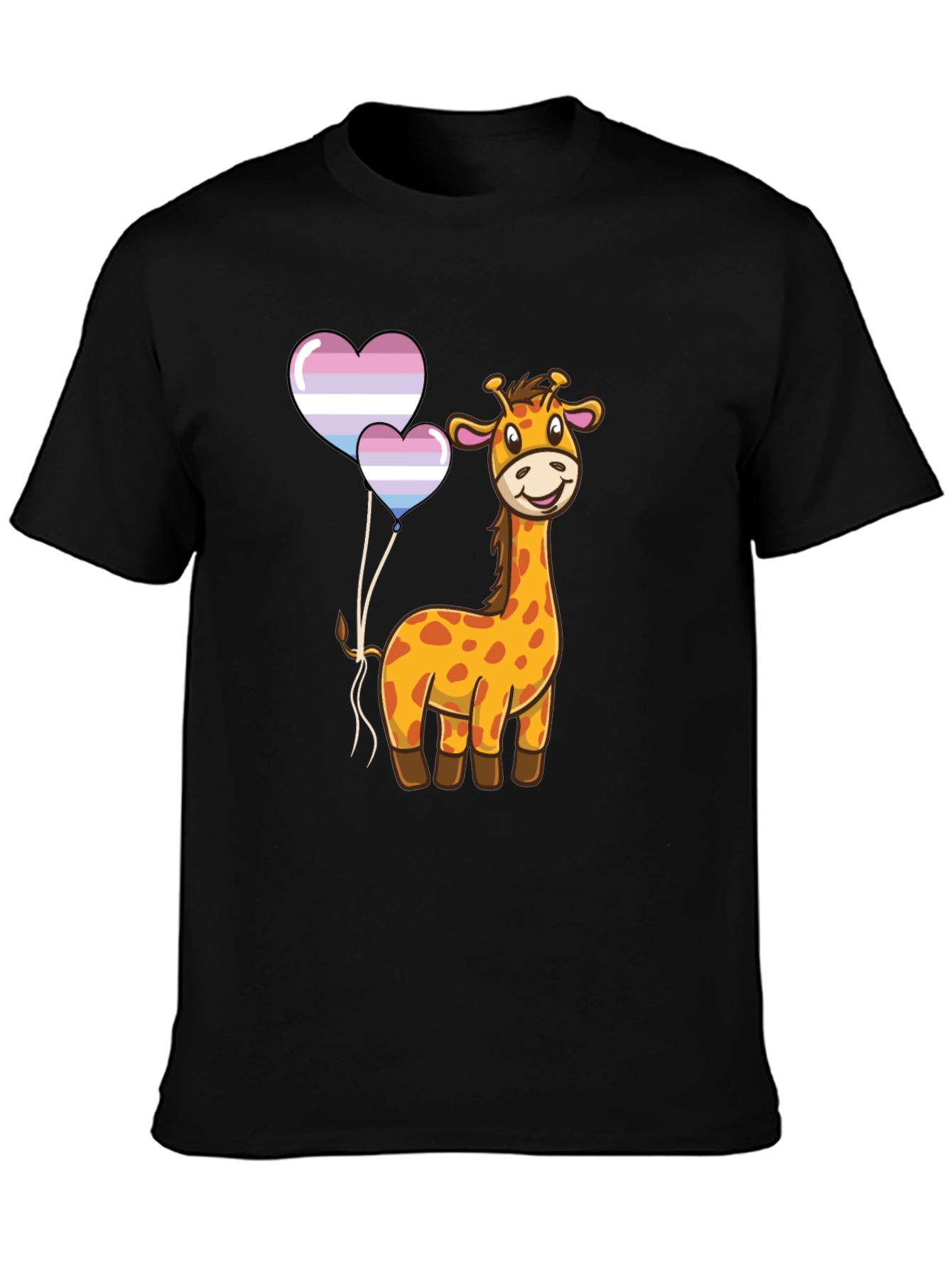 Giraffe & Trans Pride Balloons Graphic Tee
