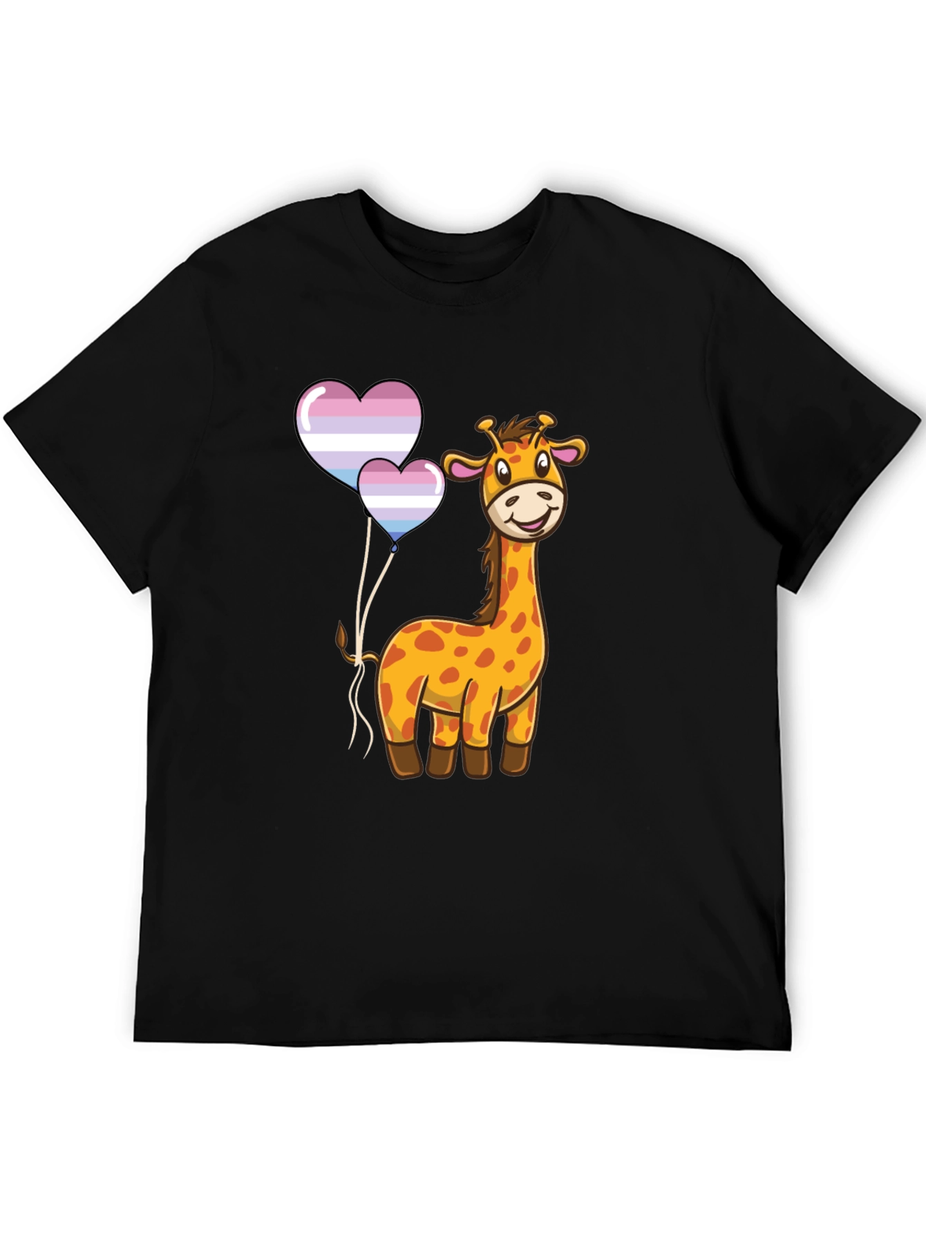 Giraffe & Trans Pride Balloons Graphic Tee